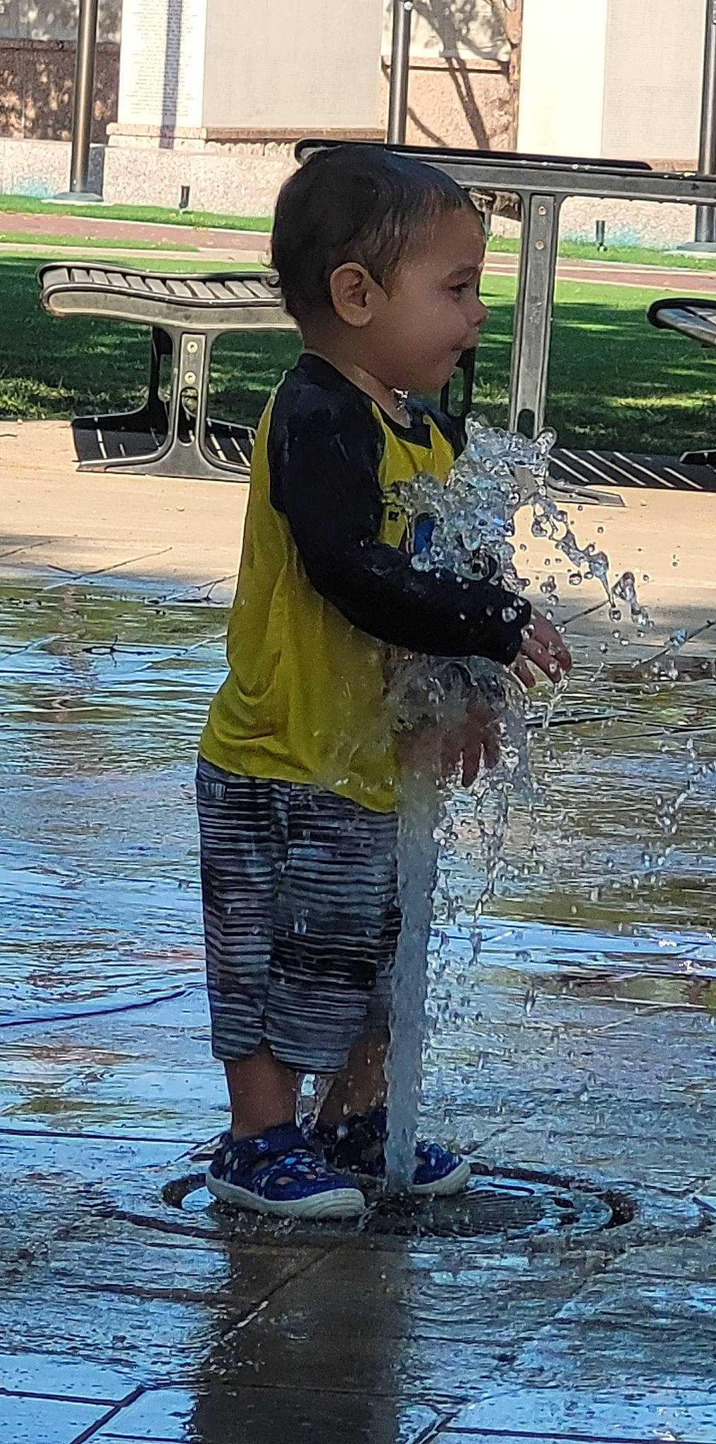 Archer joined the competition — help win amazing prizes! body_of_water, child, fun, grass, happy, leisure, light, nature, people, person, photograph, play, recreation, reflection, snapshot, summer, toddler, vacation, vertebrate, water
