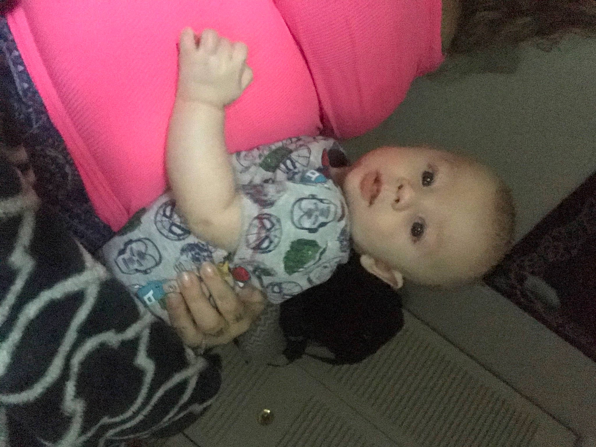 Leeland is registered to the contest to win money with this photo: baby, cheek, child, finger, hand, leg, mouth, person, thumb, toddler