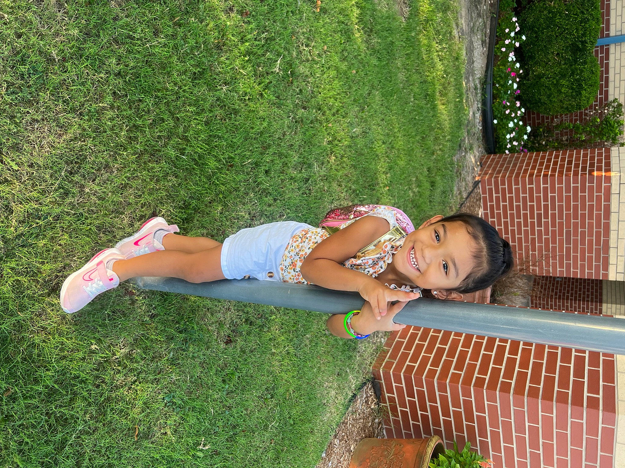 Lilyana joined the competition — help win amazing prizes! dress, fun, glasses, grass, happy, human_leg, joy, knee, lawn, leg, leisure, people_in_nature, person, plant, recreation, shrub, sitting, smile, sunglasses, thigh