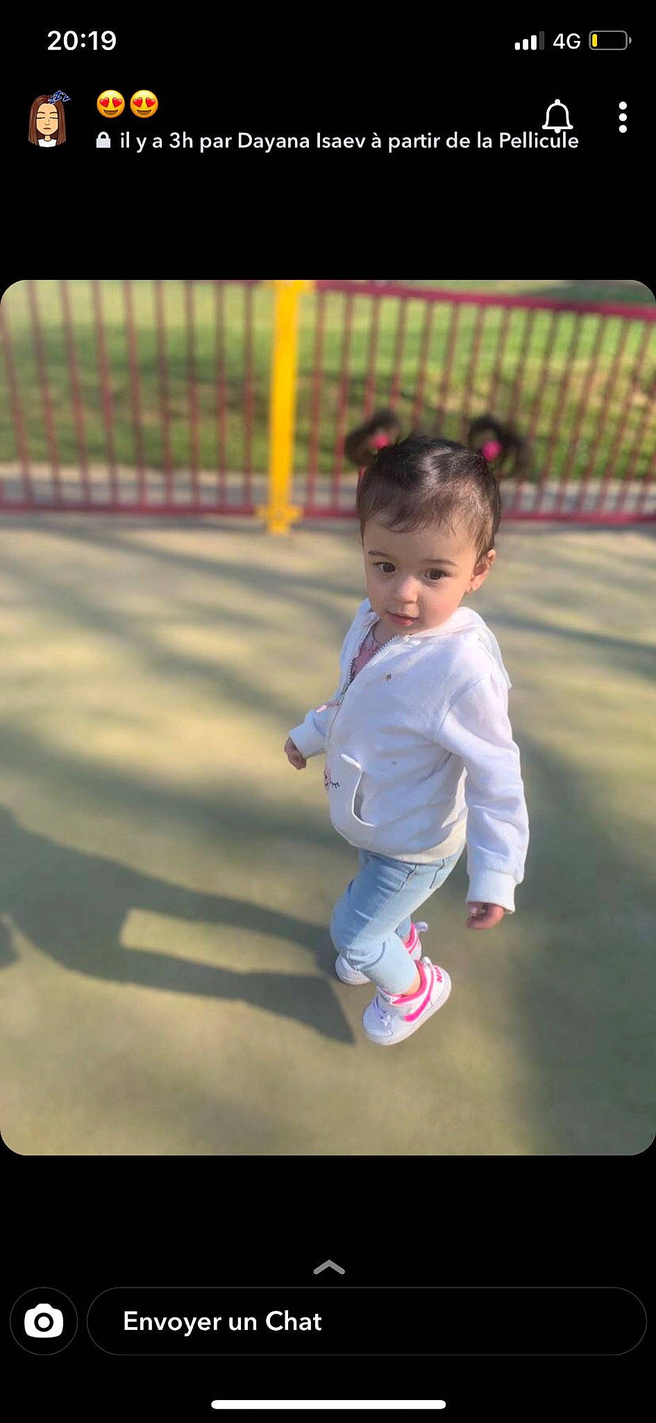 Maïssa participe au concours pour gagner de l'argent avec cette photo : baby, baby_toddler_clothing, child, city, flash_photography, fun, grass, happy, leisure, outdoor_play_equipment, person, play, playground, portrait_photography, recreation, sitting, swing, toddler, vacation