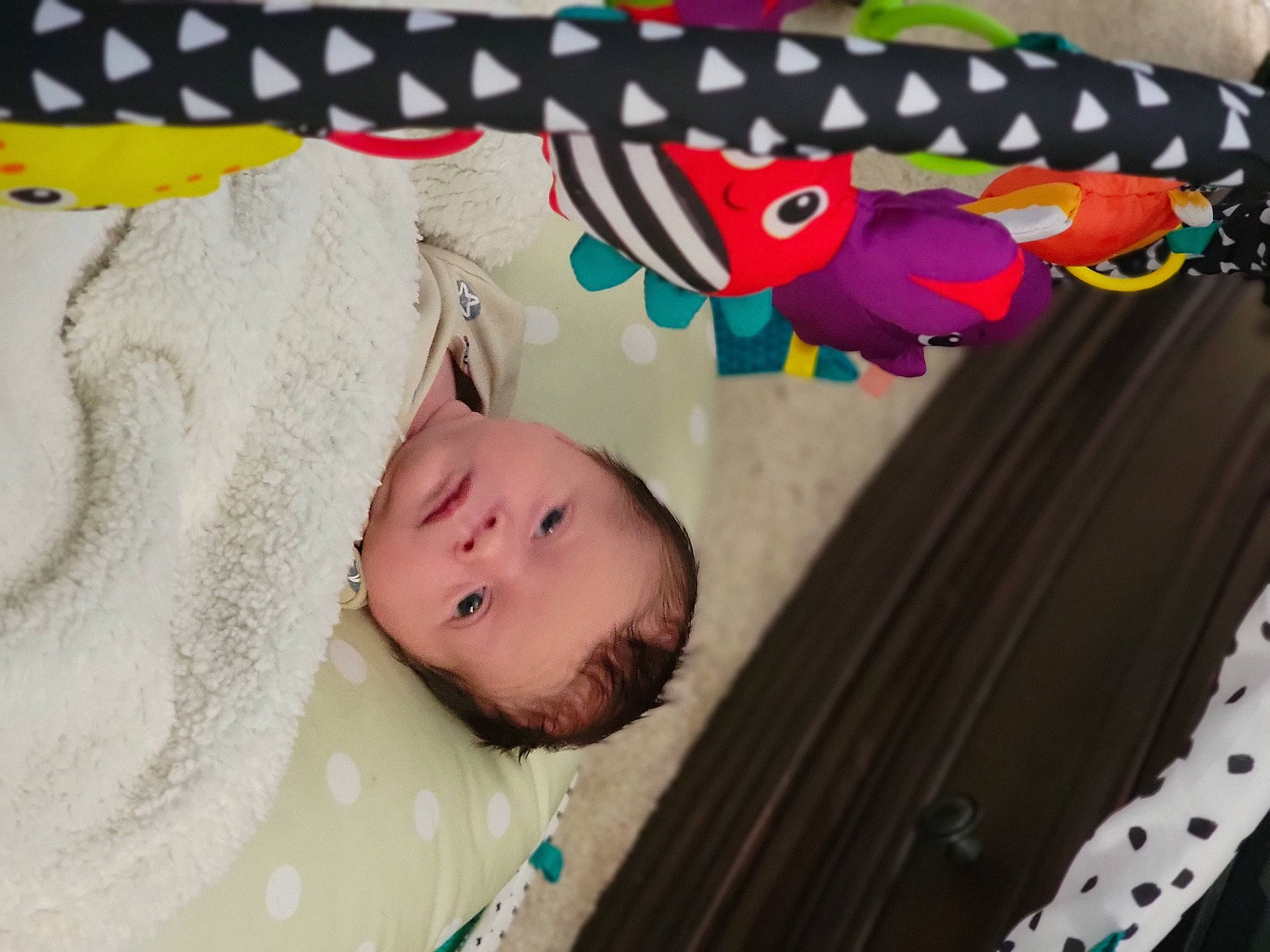 Barrett joined the competition — help win amazing prizes! baby, baby_products, baby_safety, baby_toddler_clothing, cheek, child, comfort, happy, infant_bed, linens, magenta, pattern, person, pink, product, room, textile, toddler, visual_arts, wood