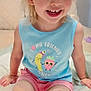 Brynnlee joined the competition — help win amazing prizes! child, smiling, blonde_hair, tank_top, shorts, bed, indoor, casual_clothing, happy, portrait, person, young_child, cute, room, furniture, wall_art, skin, sitting, light, comfortable