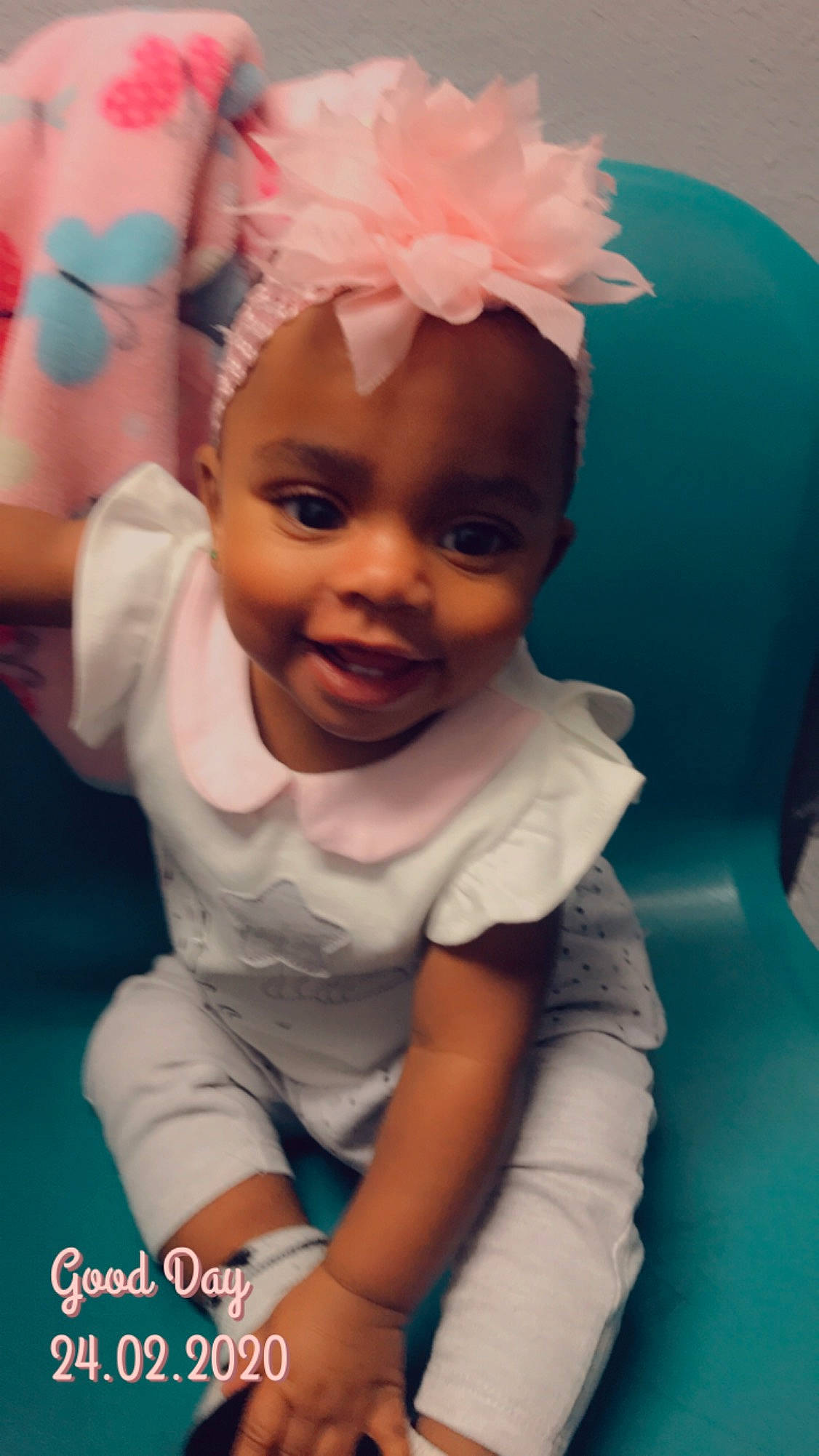 Khamari joined the competition — help win amazing prizes! baby, baby_toddler_clothing, cheek, child, ear, eye, face, fun, hair_accessory, happy, head, headband, headgear, joy, lip, nose, person, pink, skin, smile