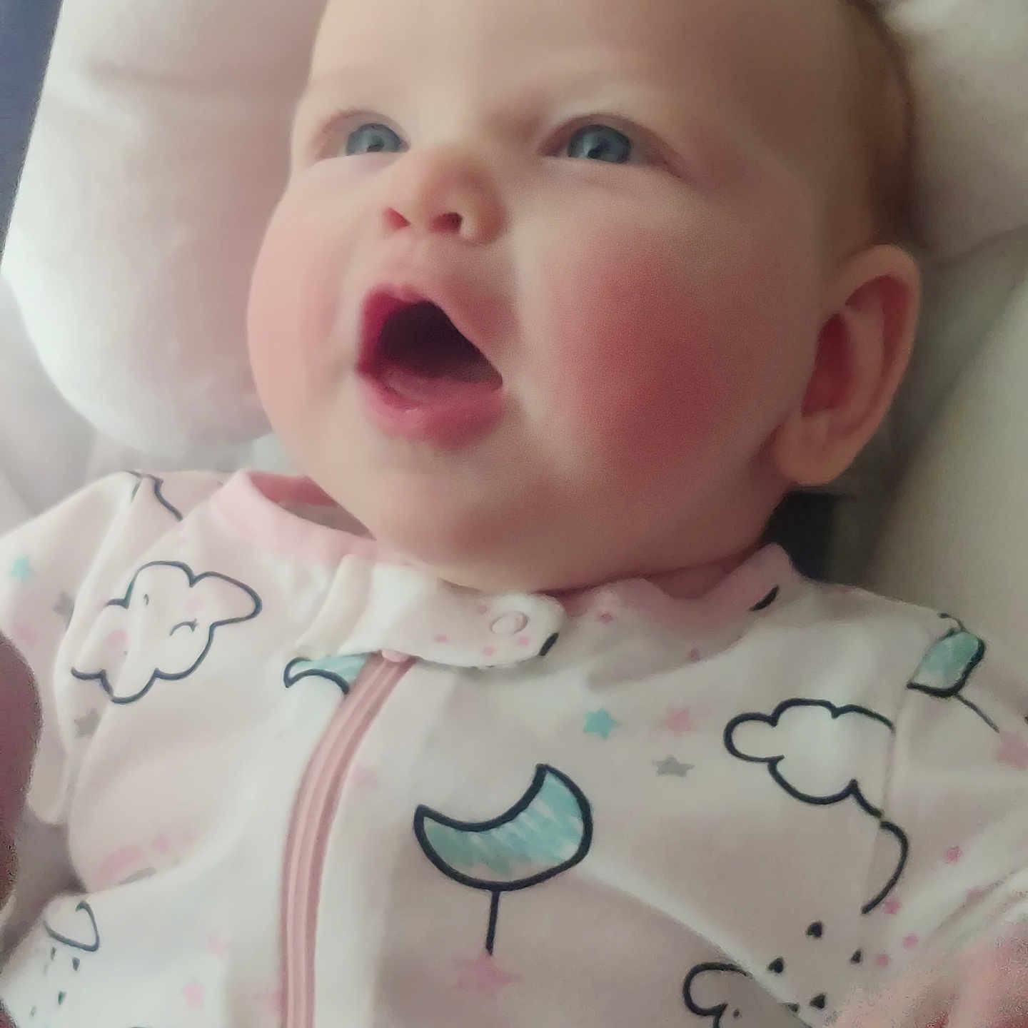 Brynn joined the competition — help win amazing prizes! baby, bed, bodypart, clothing, crib, cushion, face, finger, furniture, hand, happy, hat, head, homedecor, infantbed, mouth, newborn, person, photography, portrait