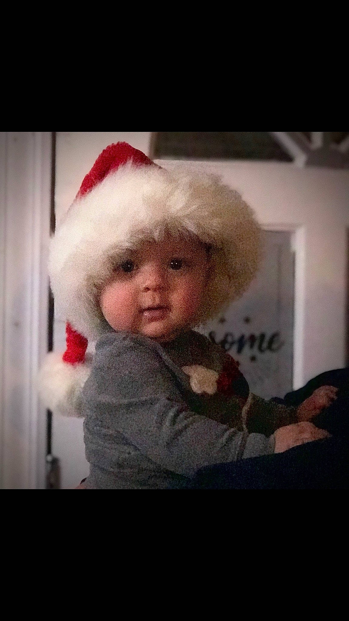 Beau is registered to the contest to win money with this photo: art, baby, baby_toddler_clothing, cap, child, costume_hat, event, fictional_character, fur, fur_clothing, happy, hat, holiday, lip, person, room, sleeve, toddler, vintage_clothing, wig