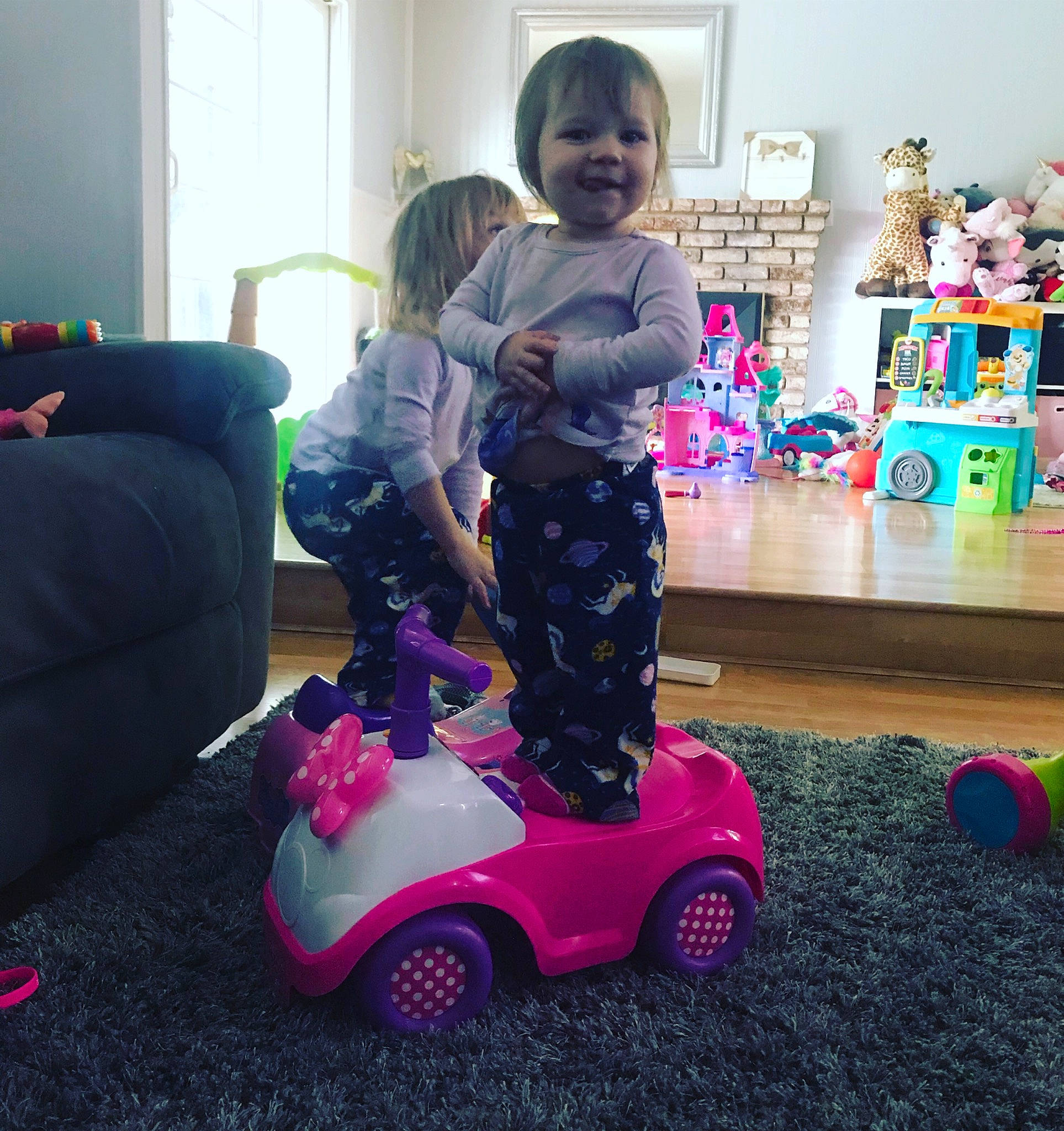Amelia is registered to the contest to win money with this photo: birthday, car, child, dress, fun, happy, party, person, pink, play, product, sitting, toddler, toy, vacation, vehicle
