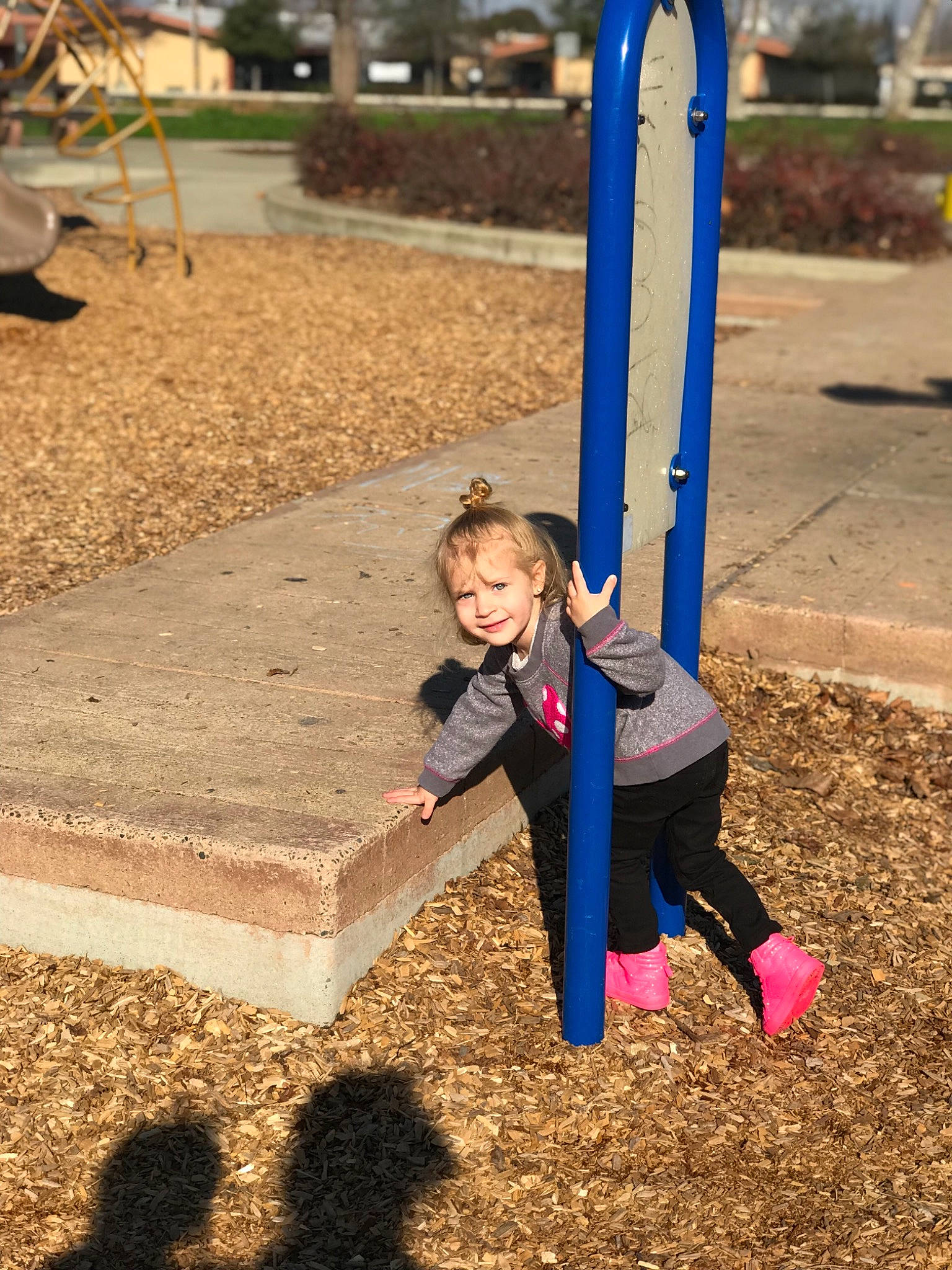Evalina joined the competition — help win amazing prizes! child, city, fun, human_settlement, joy, leisure, outdoor_play_equipment, park, person, play, playground, playground_slide, public_space, recreation, smile, soil, swing, toddler