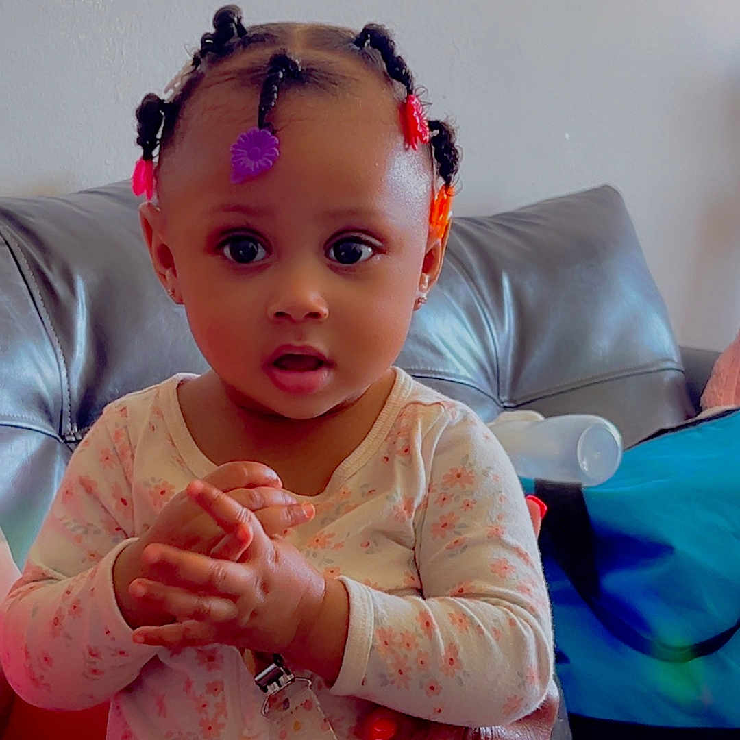 Dasia joined the competition — help win amazing prizes! accessories, architecture, baby, bodypart, clothing, couch, dress, face, finger, furniture, hand, happy, head, jewelry, nail, person, photography, portrait, sitting, smile