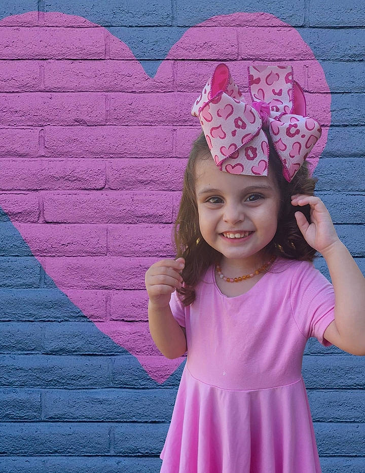 Azaria joined the competition — help win amazing prizes! baby_toddler_clothing, child, costume_hat, dress, electric_blue, facial_expression, fashion_accessory, fun, hair_accessory, happy, headgear, headpiece, headwear, joy, magenta, person, pink, purple, red, smile
