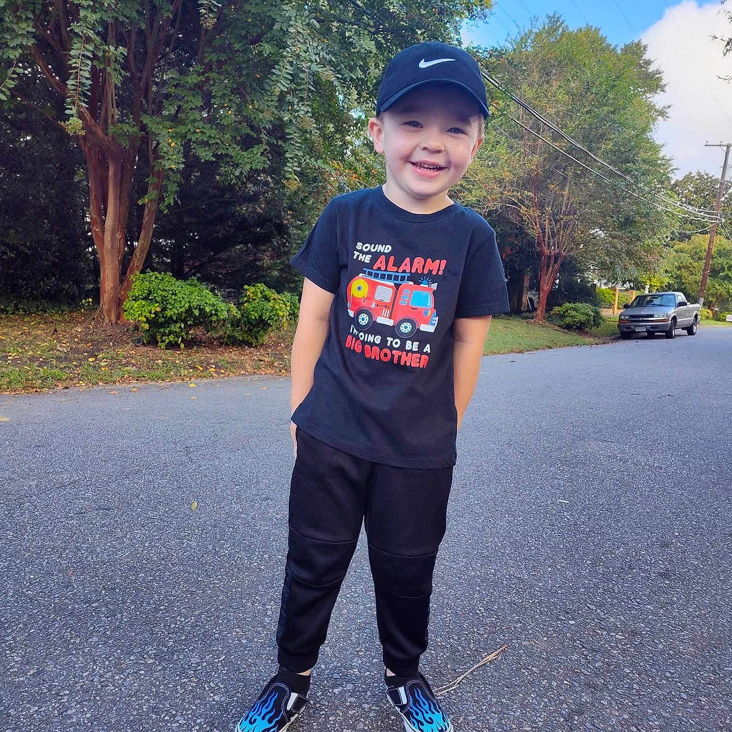 Noah joined the competition — help win amazing prizes! baseballcap, cap, city, clothing, face, grass, hat, head, nature, outdoors, park, person, photography, plant, portrait, road, street, t_shirt, urban, vegetation