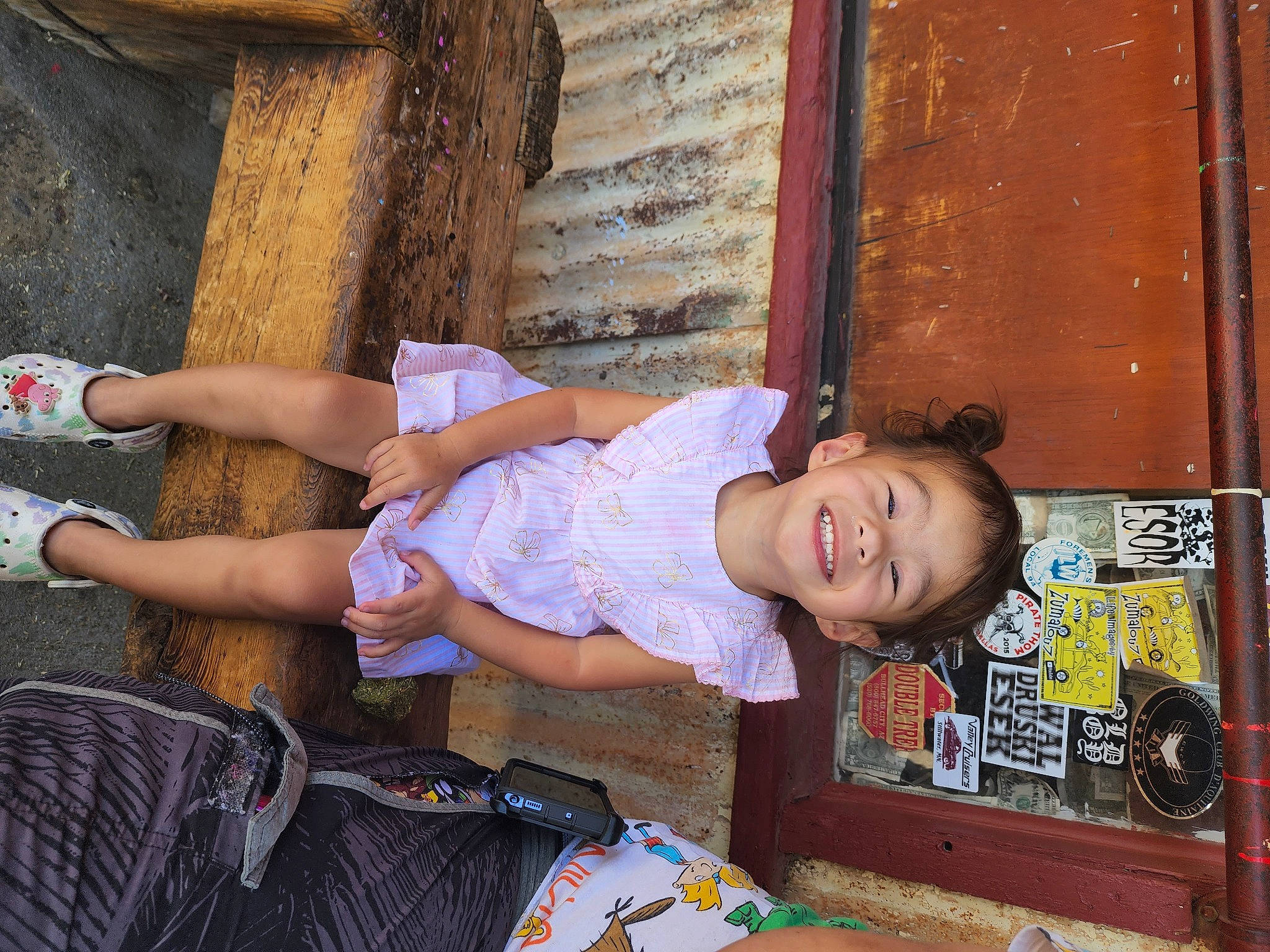 Kaliyah joined the competition — help win amazing prizes! cool, elbow, flip_flops, foot, fun, happy, hat, human_leg, joy, knee, leg, leisure, person, sandal, shorts, sitting, smile, temple, thigh, toddler