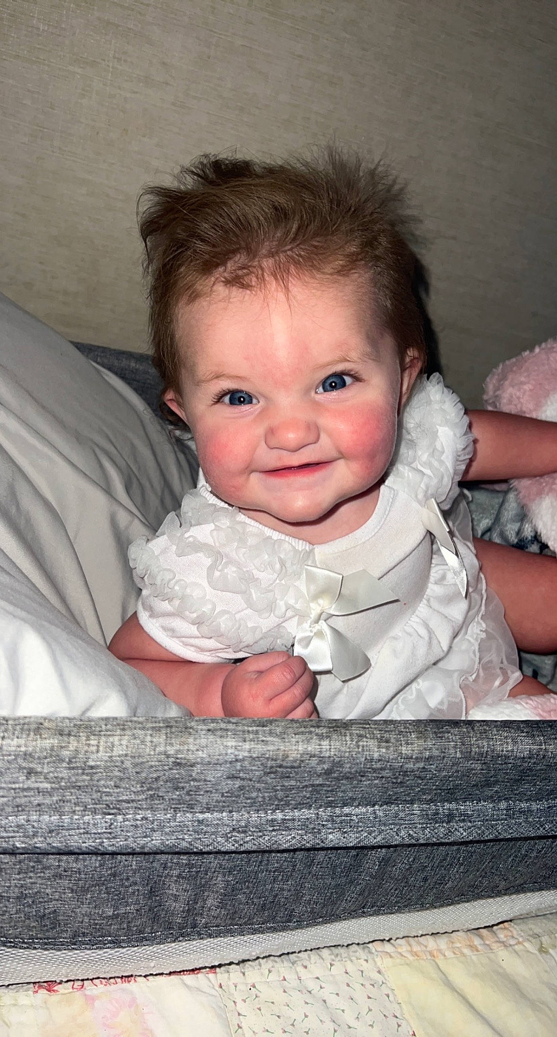 Melissalynn joined the competition — help win amazing prizes! arm, baby, baby_toddler_clothing, cheek, child, chin, comfort, flash_photography, flooring, fun, gesture, happy, iris, joy, lip, nose, person, skin, sleeve, smile