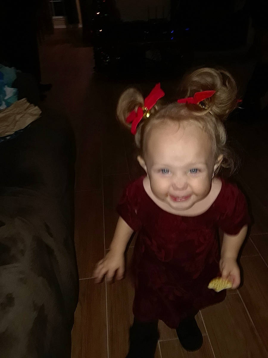 Aria joined the competition — help win amazing prizes! baby, baby_toddler_clothing, cheek, child, darkness, eyewear, facial_expression, flash_photography, floor, flooring, fun, hairstyle, happy, iris, joy, person, shoulder, skin, sleeve, smile