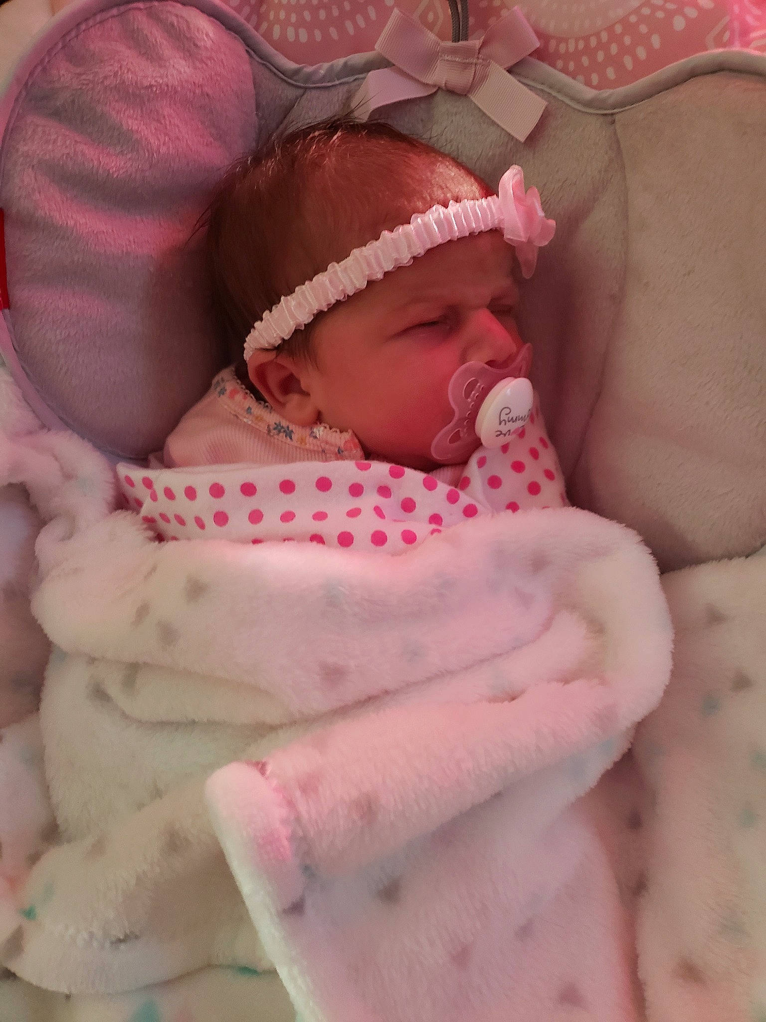 Aryanna is registered to the contest to win money with this photo: baby_products, bedtime, cheek, child, girl, headwear, infant, joy, nose, person, pink, product, skin, sleep, textile, toddler