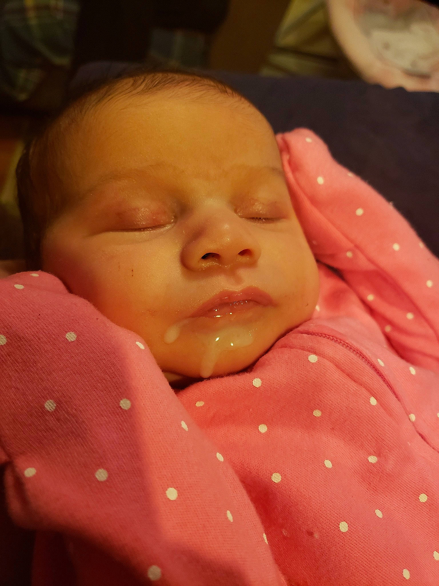 Aryanna joined the competition — help win amazing prizes! bedtime, cheek, child, close_up, eye, face, forehead, girl, head, infant, iris, lip, mouth, nose, person, pink, skin, sleep, smile, toddler