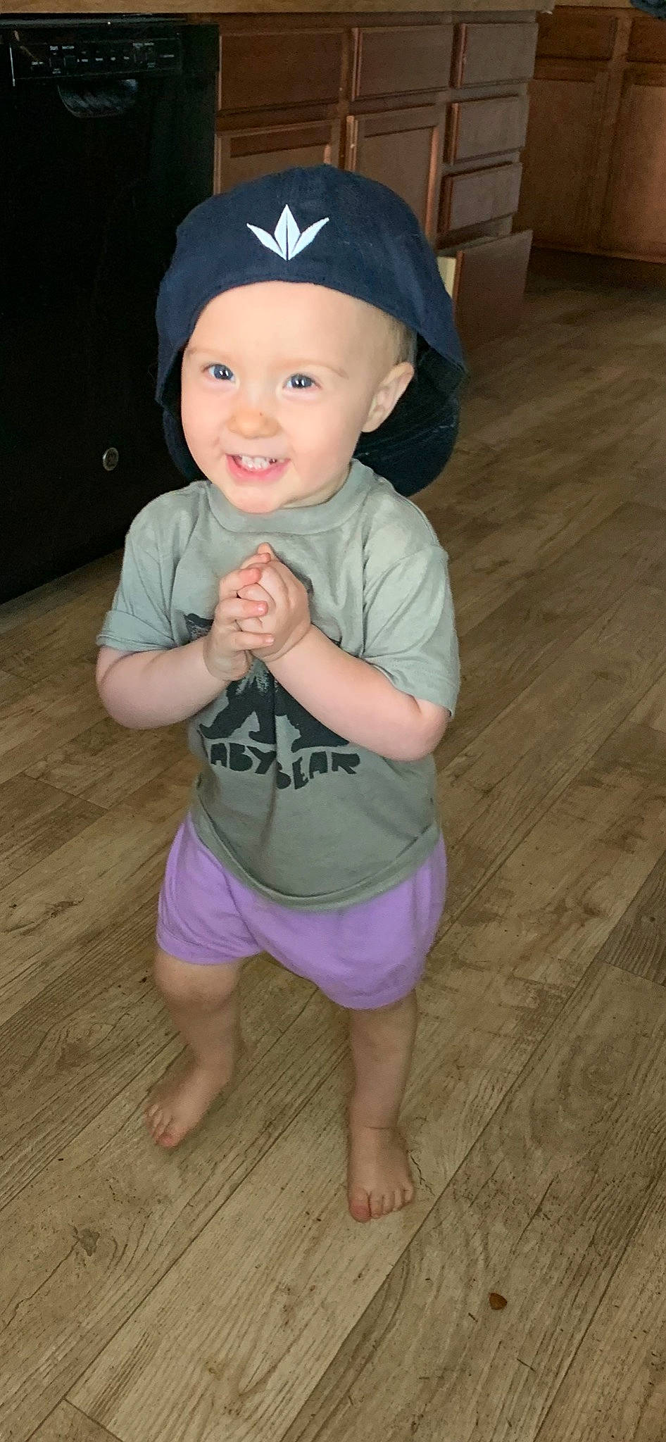 Mikayla is registered to the contest to win money with this photo: baby, baby_toddler_clothing, cap, child, cool, fun, headgear, headwear, joy, person, play, skin, smile, toddler