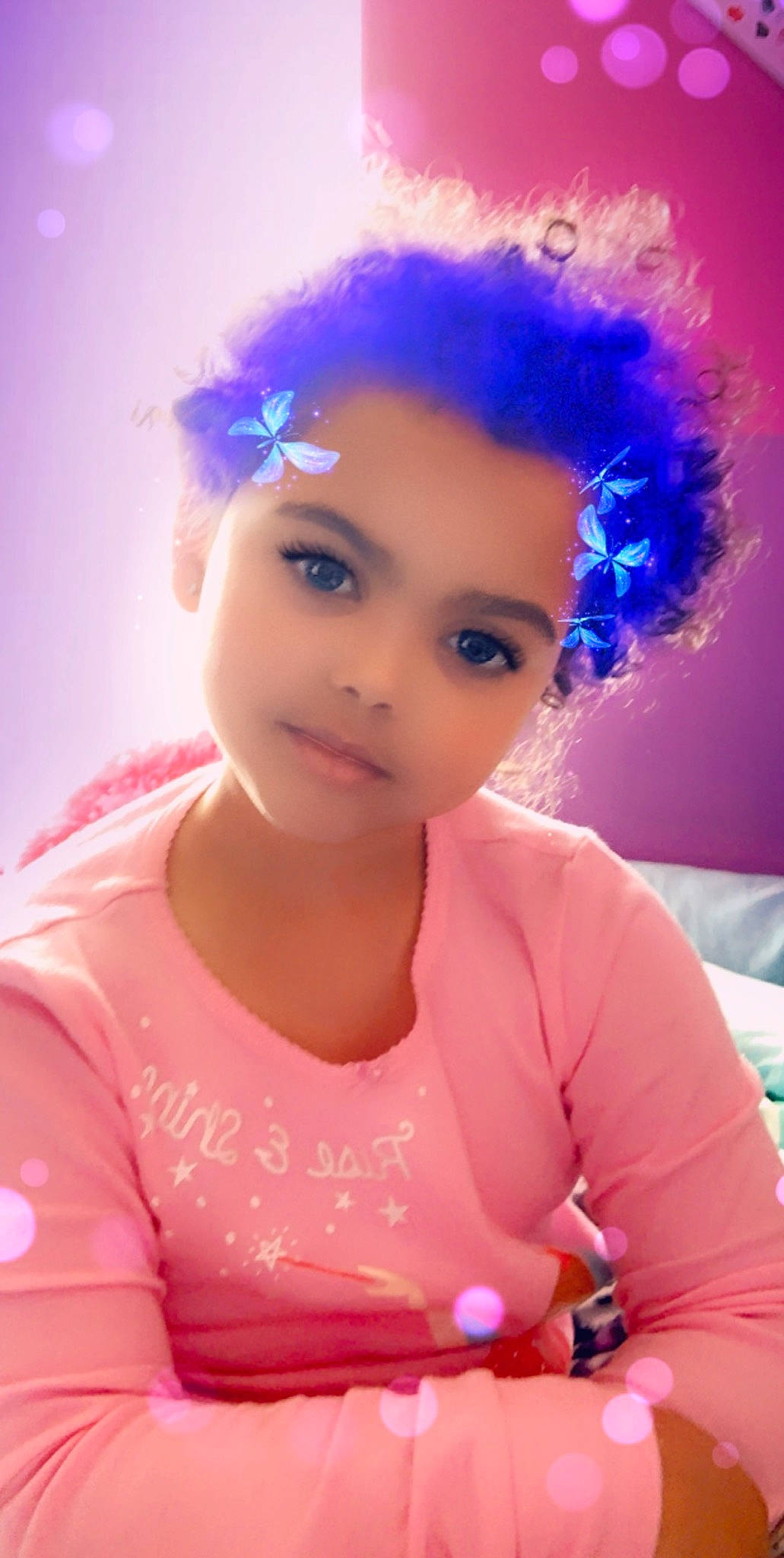 Madyson is registered to the contest to win money with this photo: beauty, black_hair, eye, eyebrow, forehead, hair, hair_coloring, hairstyle, lavender, person, photography, pink, purple, selfie, smile, violet