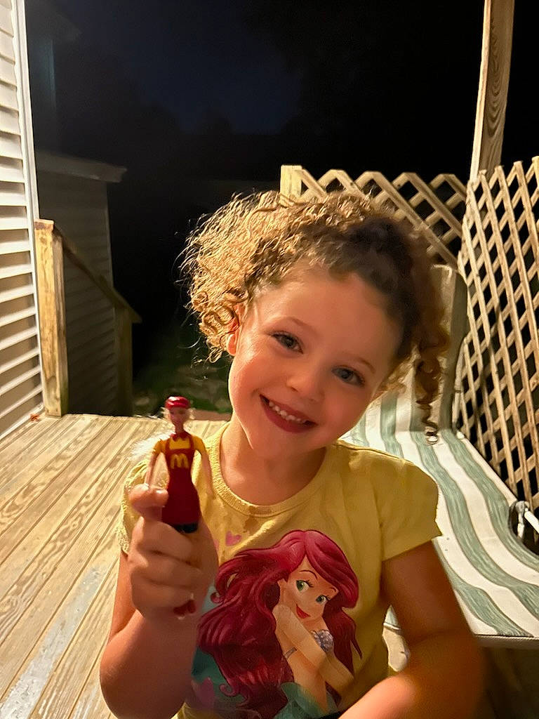 A'Mariyana joined the competition — help win amazing prizes! arm, child, finger, food, fruit, fun, gesture, grass, hand, happy, ice_cream, ingredient, joy, lip, nail, person, play, smile, thumb, toddler