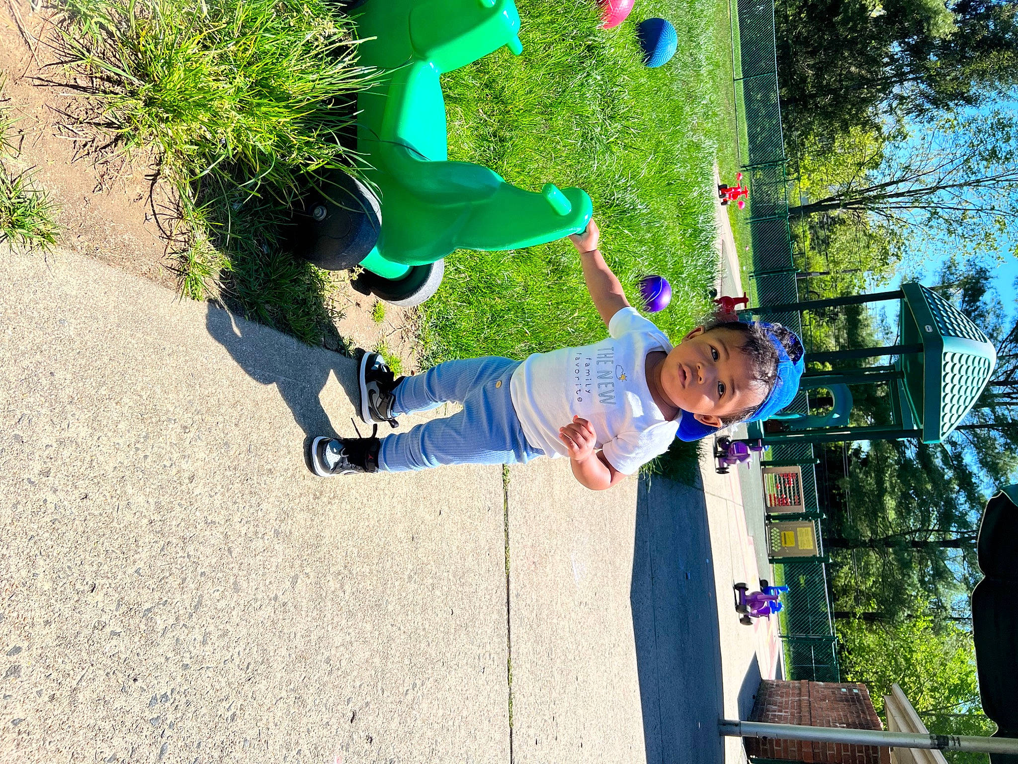 Cairo joined the competition — help win amazing prizes! child, city, electric_blue, fun, grass, happy, leaf, leisure, outdoor_play_equipment, people_in_nature, person, plant, play, playground, recreation, shadow, sky, soil, toddler, tree