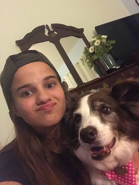 Lucy-doo joined the competition — help win amazing prizes! canidae, carnivore, companion_dog, dog, dog_breed, ear, eye, eyebrow, face, fawn, fun, head, nose, organ, person, photography, pit_bull, selfie, smile, snout