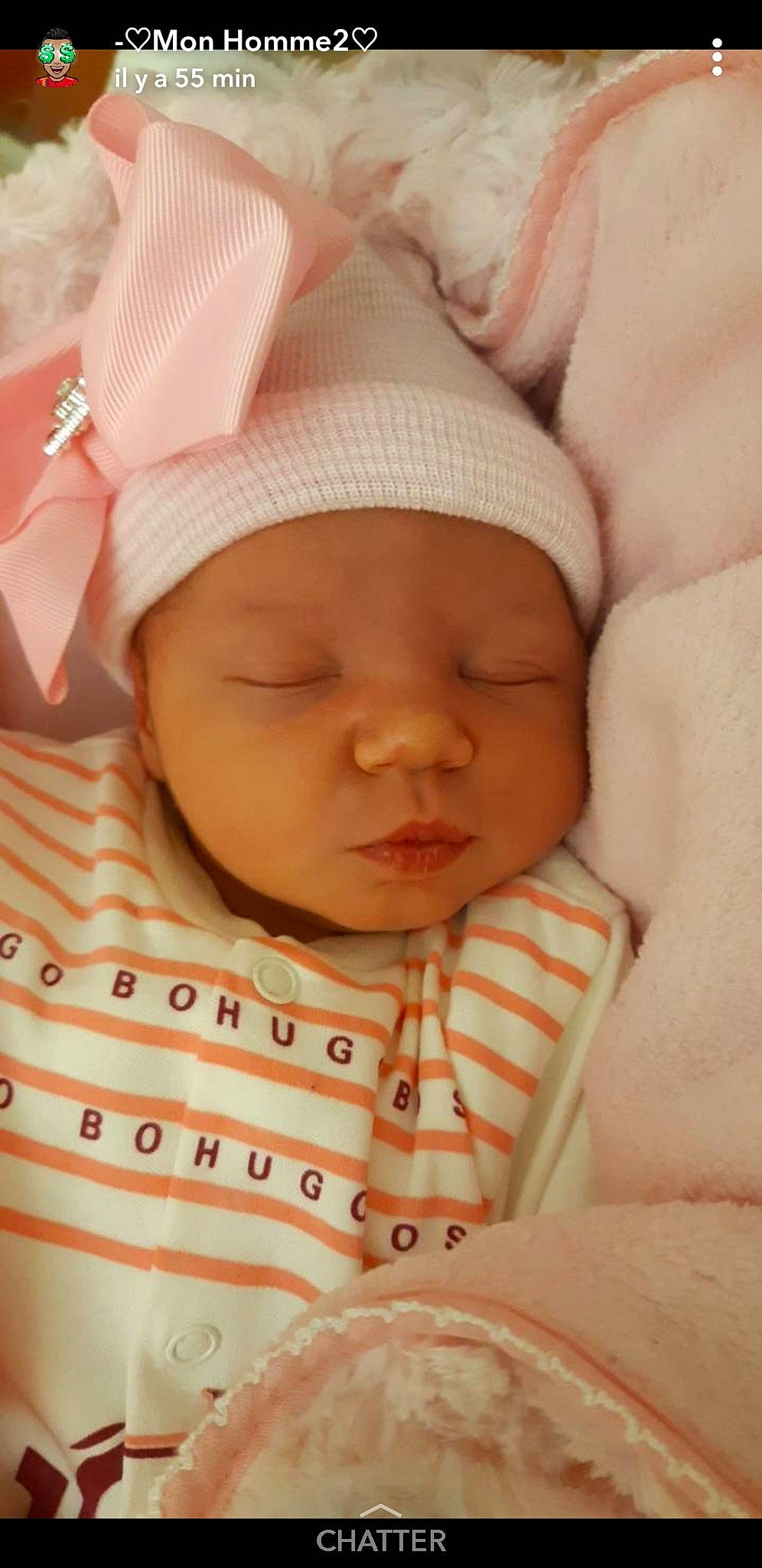 Levana participe au concours pour gagner de l'argent avec cette photo : baby, baby_sleeping, bedtime, birth, cheek, child, face, head, headgear, headwear, lip, nose, person, pink, skin, sleep, toddler