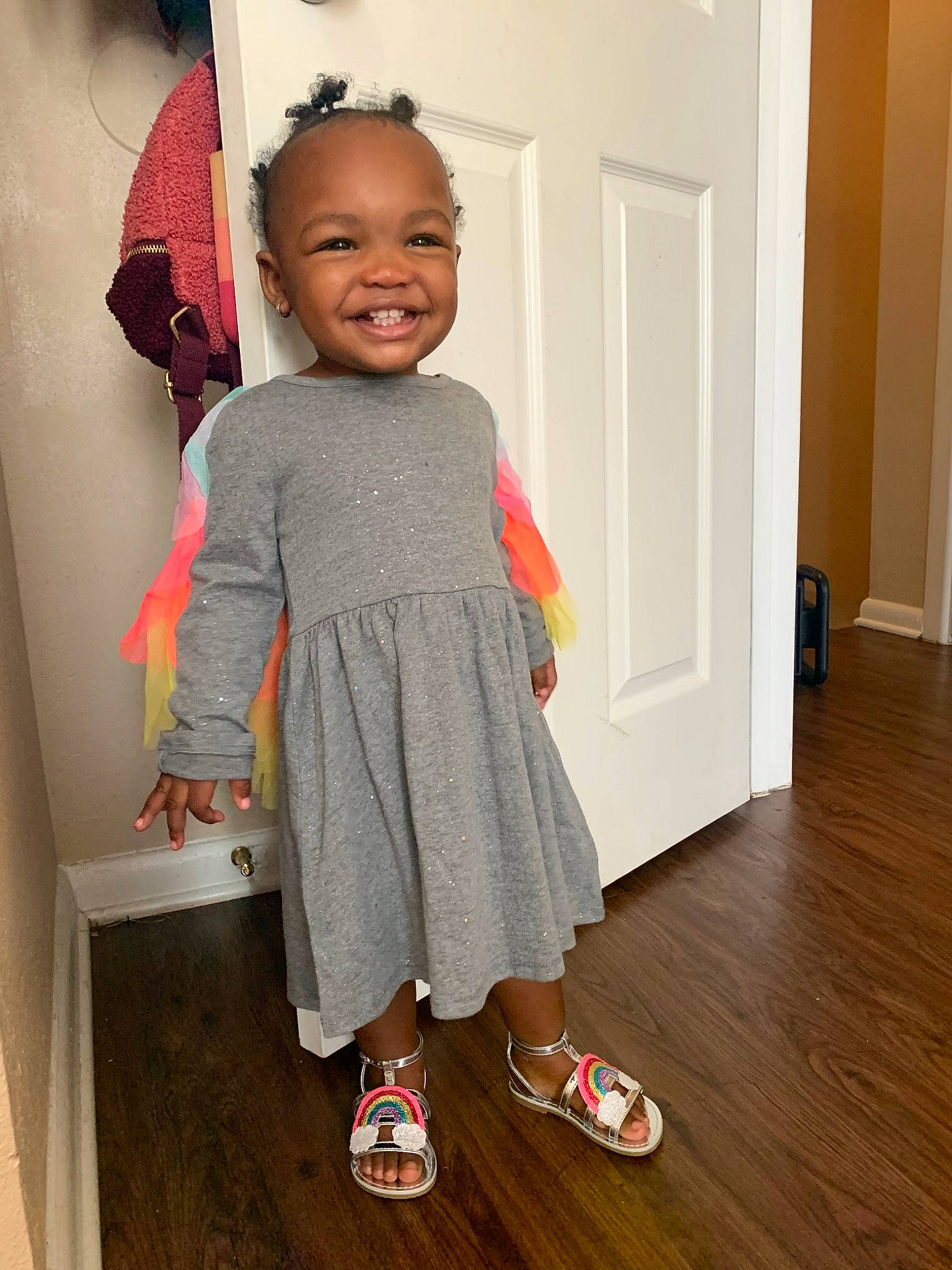 Bella Dior joined the competition — help win amazing prizes! baby_toddler_clothing, child, clothing, dress, floor, flooring, footwear, joy, outerwear, person, room, shoe, shoulder, sleeve, standing, t_shirt, toddler