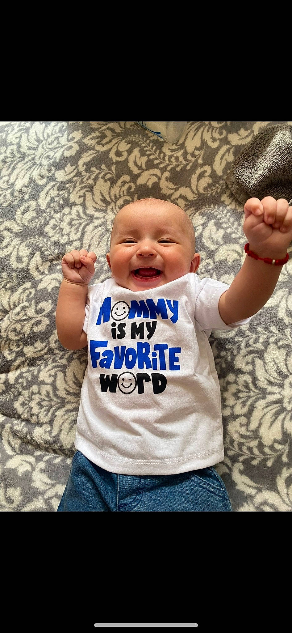 Noah joined the competition — help win amazing prizes! baby, baby_toddler_clothing, cheek, chin, cool, eye, finger, flash_photography, gesture, hairstyle, hand, happy, head, mouth, nose, person, product, skin, sleeve, smile