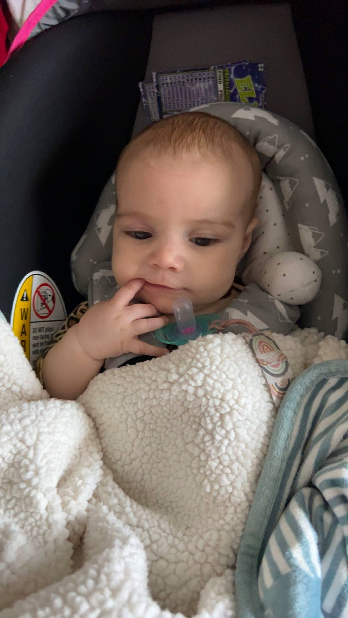 Jayla is registered to the contest to win money with this photo: baby, baby_sleeping, baby_toddler_clothing, car_seat, cheek, child, chin, comfort, head, iris, linens, lip, mouth, nose, person, product, seat_belt, sitting, skin, sleeve