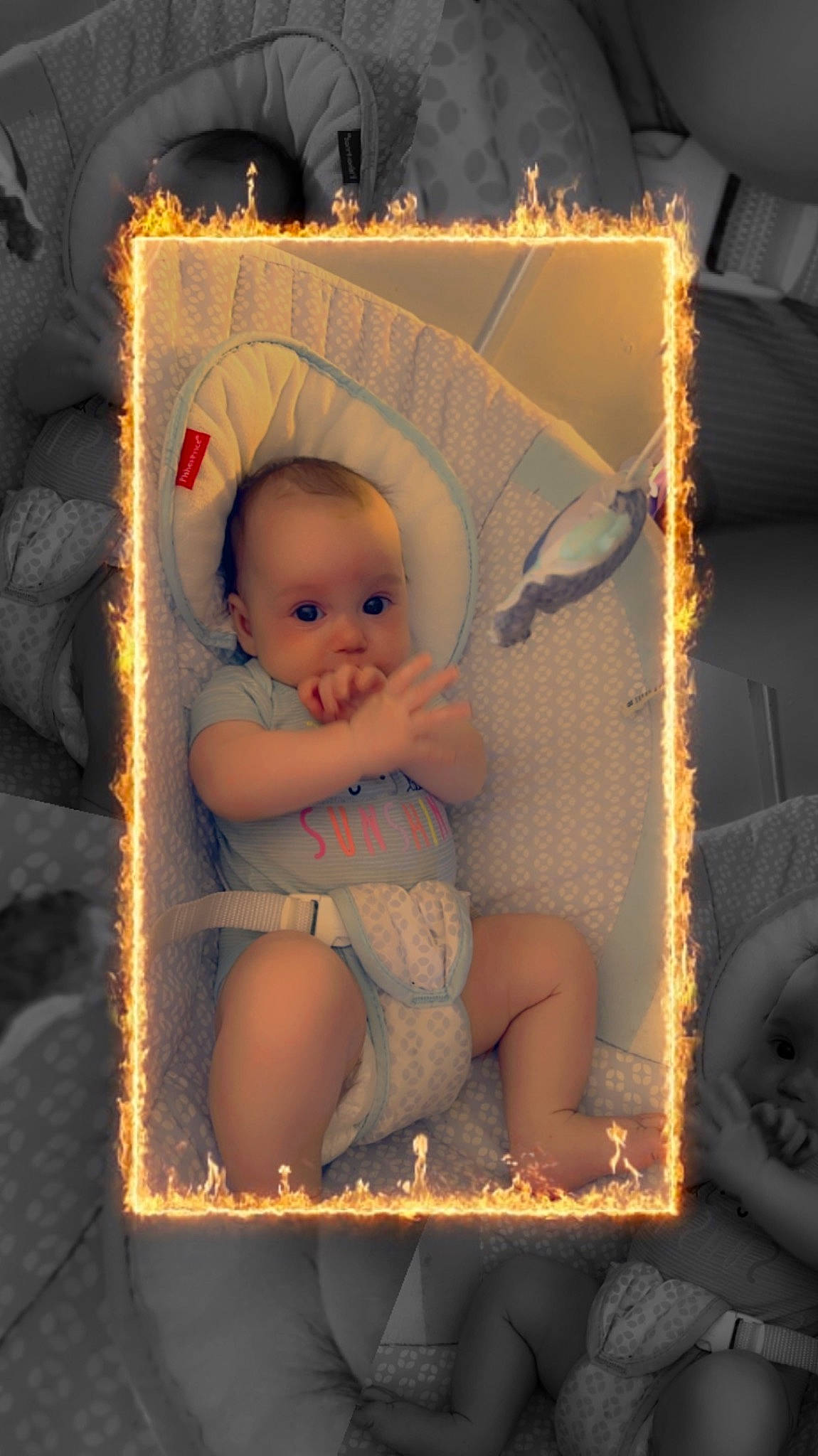 Ocean Ivory Riley joined the competition — help win amazing prizes! art, baby, baby_products, brown, cheek, chest, child, person, room, sitting, still_life_photography, toddler, toy, visual_arts