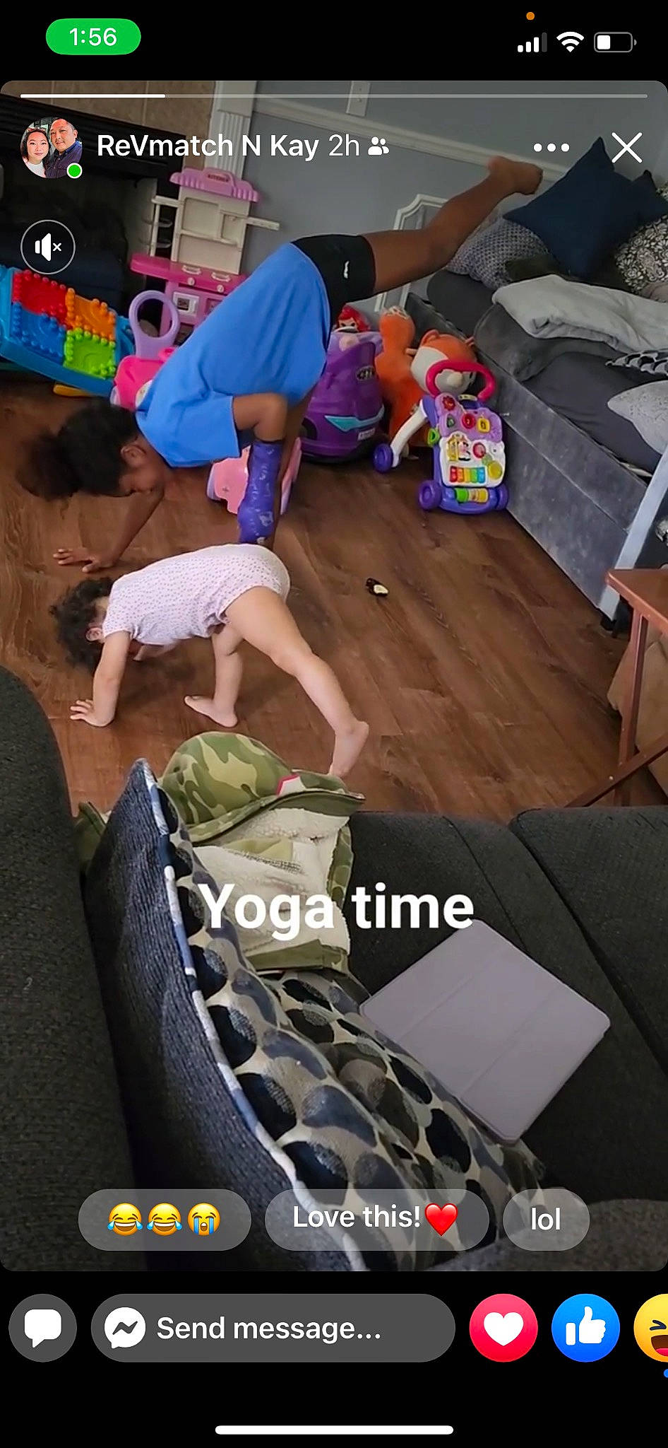 Esme is registered to the contest to win money with this photo: automotive_tire, bag, comfort, flooring, font, fun, hat, human_leg, knee, leisure, linens, person, personal_protective_equipment, recreation, room, shorts, sitting, sportswear, t_shirt, thigh