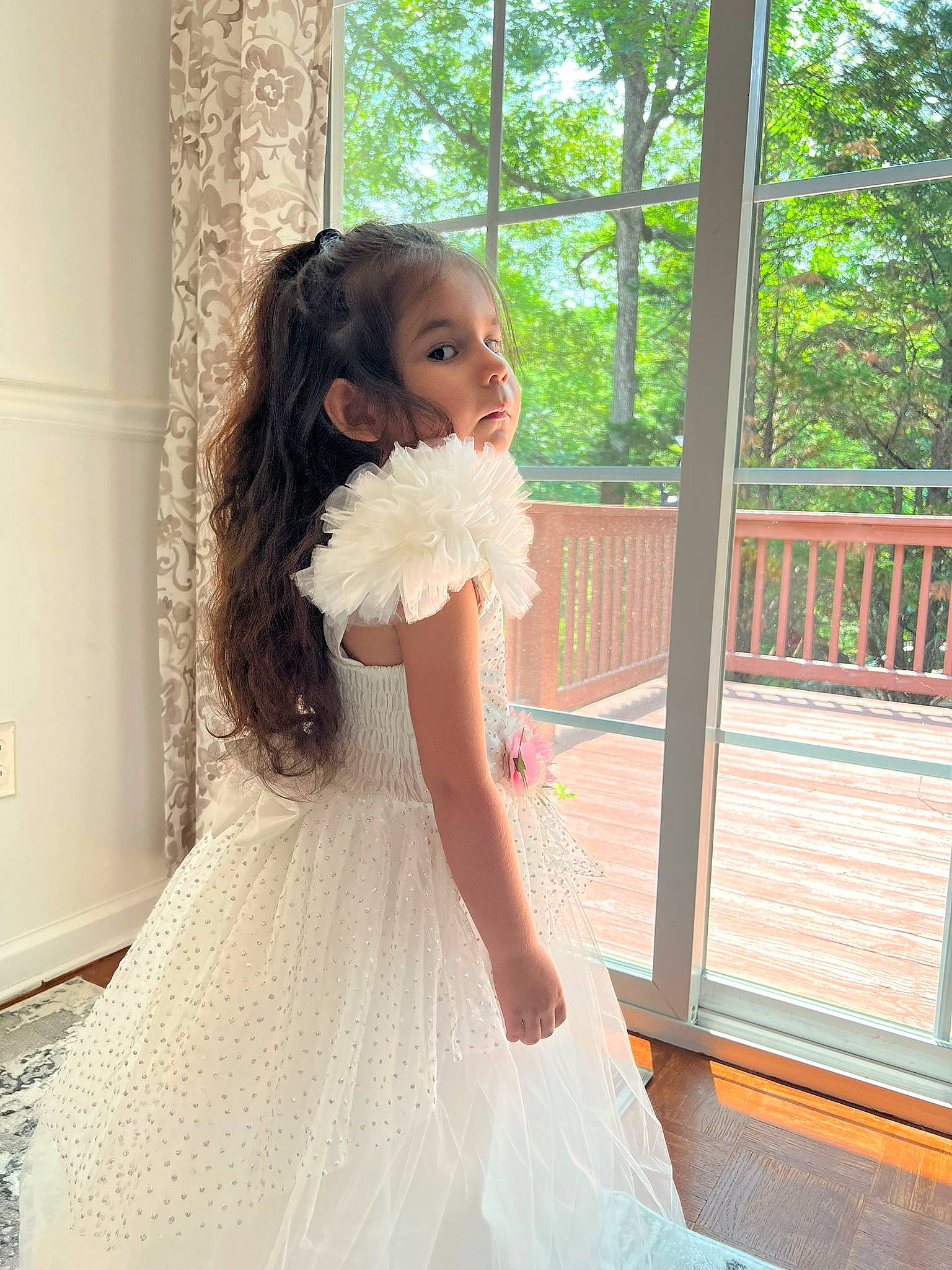 Amira joined the competition — help win amazing prizes! blond, bridal_accessory, bridal_clothing, bridal_party_dress, day_dress, dress, fashion_design, flash_photography, formal_wear, gown, happy, long_hair, one_piece_garment, person, pink, textile, toy, tree, waist, wedding_dress