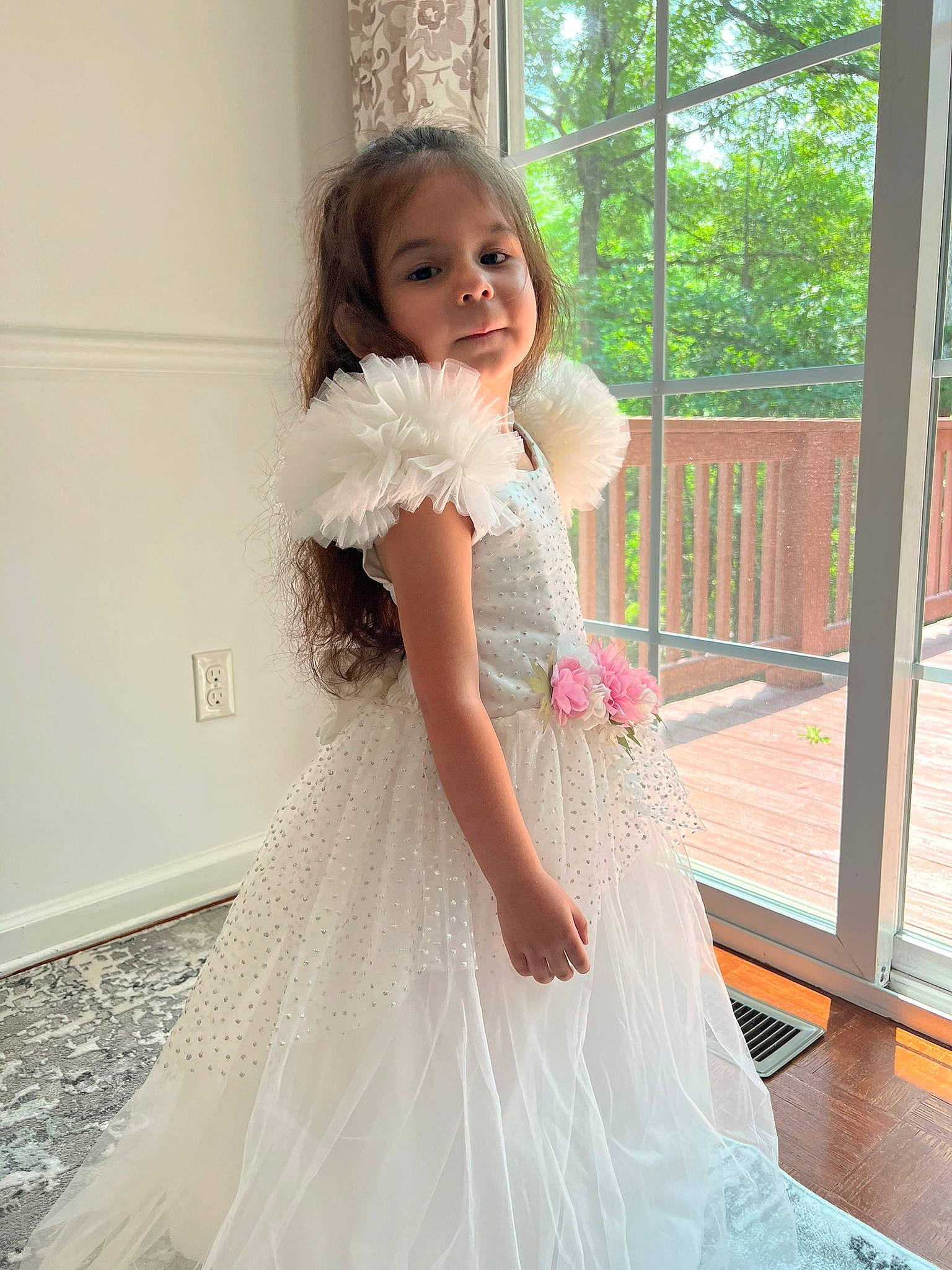 Amira joined the competition — help win amazing prizes! arm, bridal_clothing, bridal_party_dress, day_dress, dress, embellishment, fashion_design, flash_photography, gown, happy, human_body, one_piece_garment, person, pink, smile, textile, tree, waist, wedding_ceremony_supply, wedding_dress