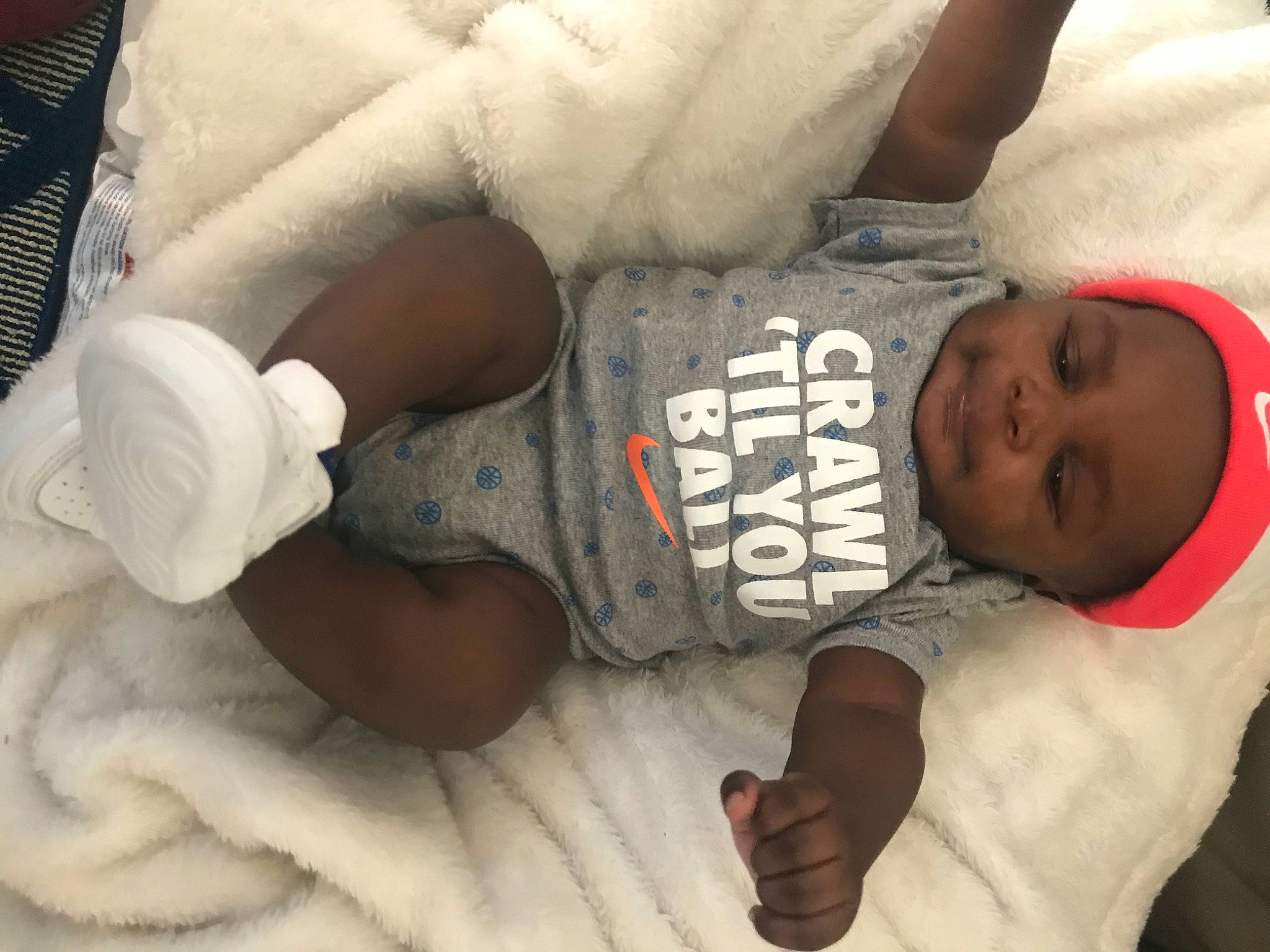 Donnie is registered to the contest to win money with this photo: baby, baby_sleeping, child, headwear, nap, person, sleep, toddler