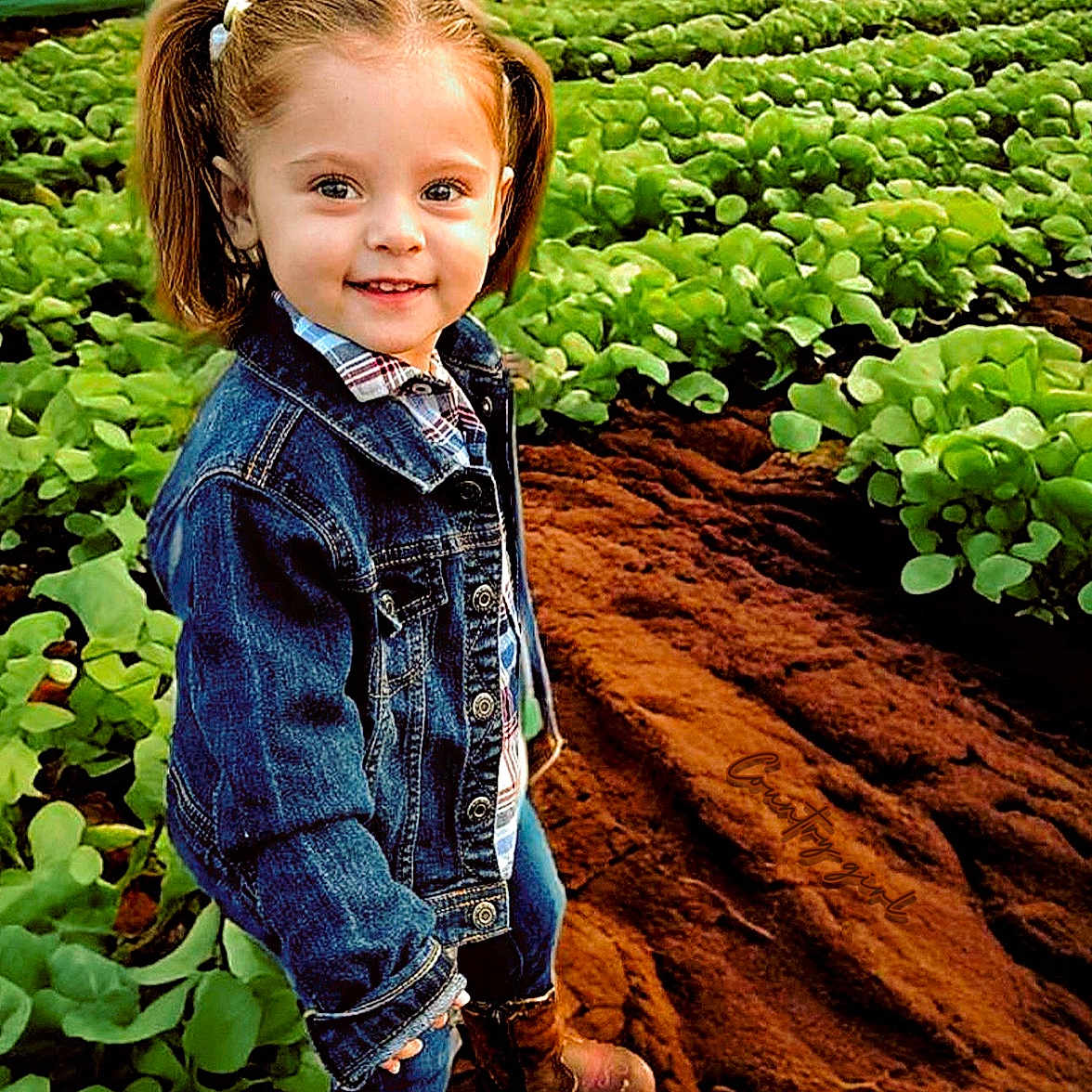 Ashlynn joined the competition — help win amazing prizes! child, clothing, face, female, field, girl, grass, head, herbal, herbs, jeans, nature, outdoors, pants, person, photography, plant, portrait, pottedplant, soil