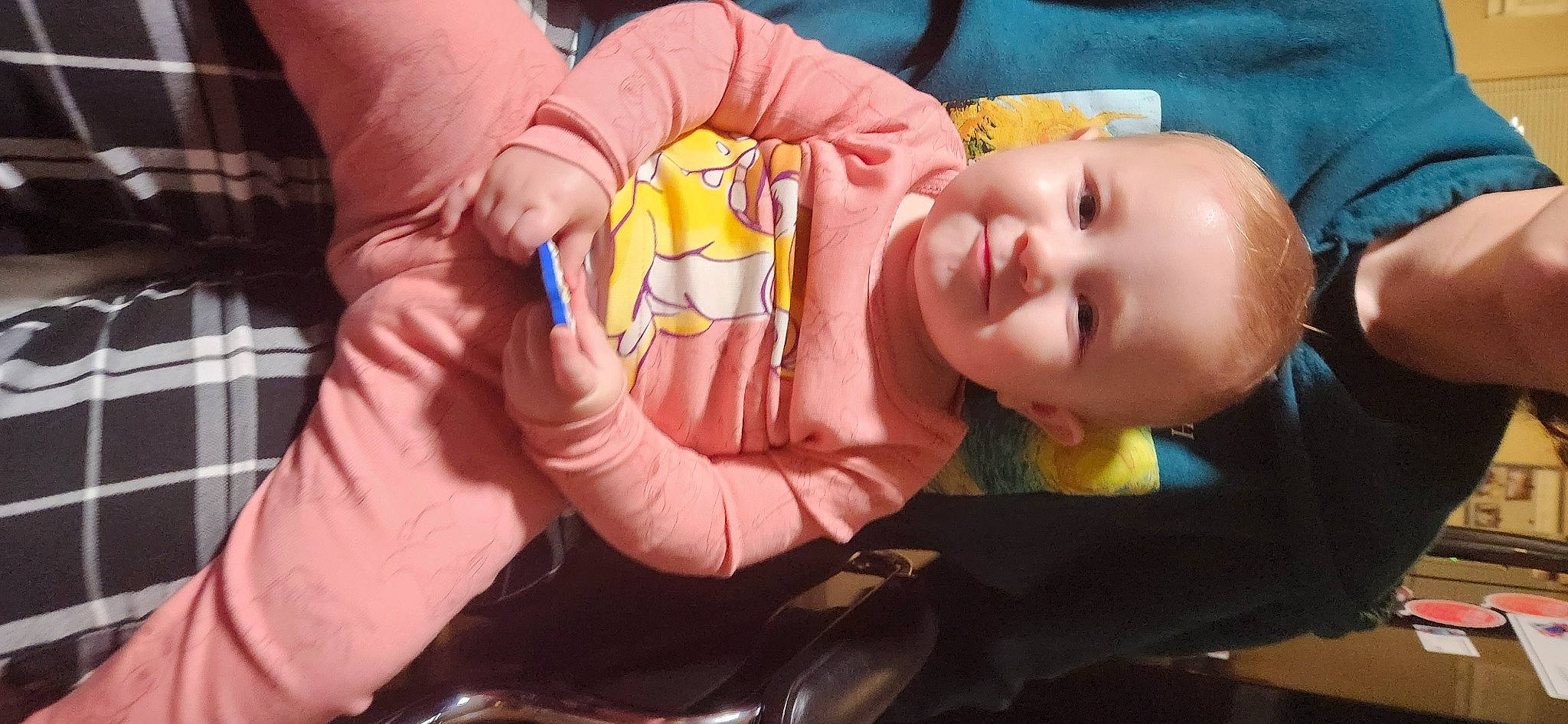 Meredith joined the competition — help win amazing prizes! baby, baby_playing_with_toys, baby_products, baby_toddler_clothing, cheek, child, comfort, finger, fun, hand, happy, joy, mouth, nose, person, skin, smile, stuffed_toy, thumb, toddler