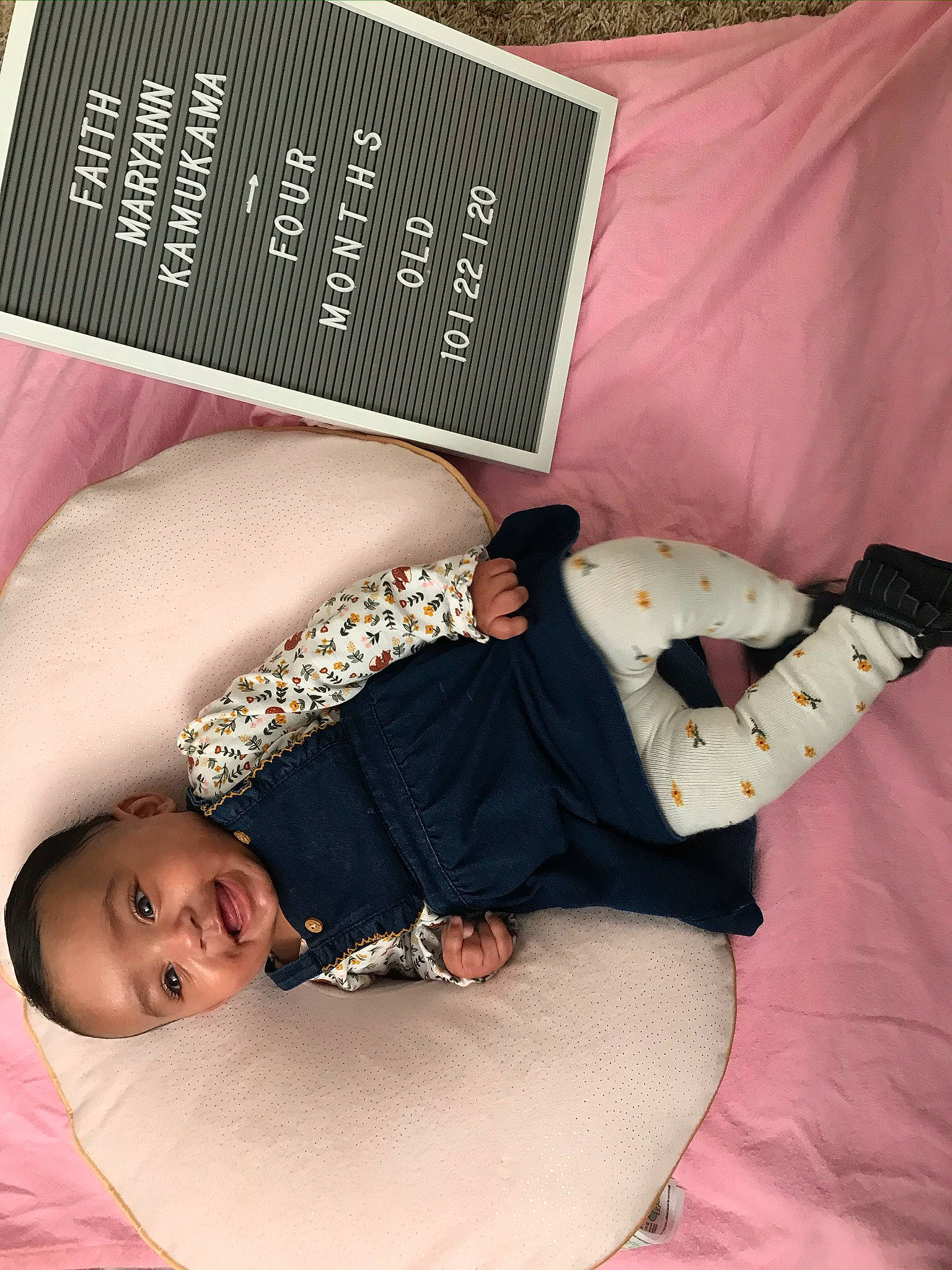 Faith is registered to the contest to win money with this photo: baby, child, person, pillow