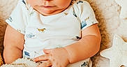 Owen is registered to the contest to win money with this photo: baby, blanket, blue_eyes, child, clothing, cozy, cute, expression, face, hand, indoor, infant, lying_down, onesie, plush_toy, portrait, skin, soft_texture, star_pillow, teddy_bear
