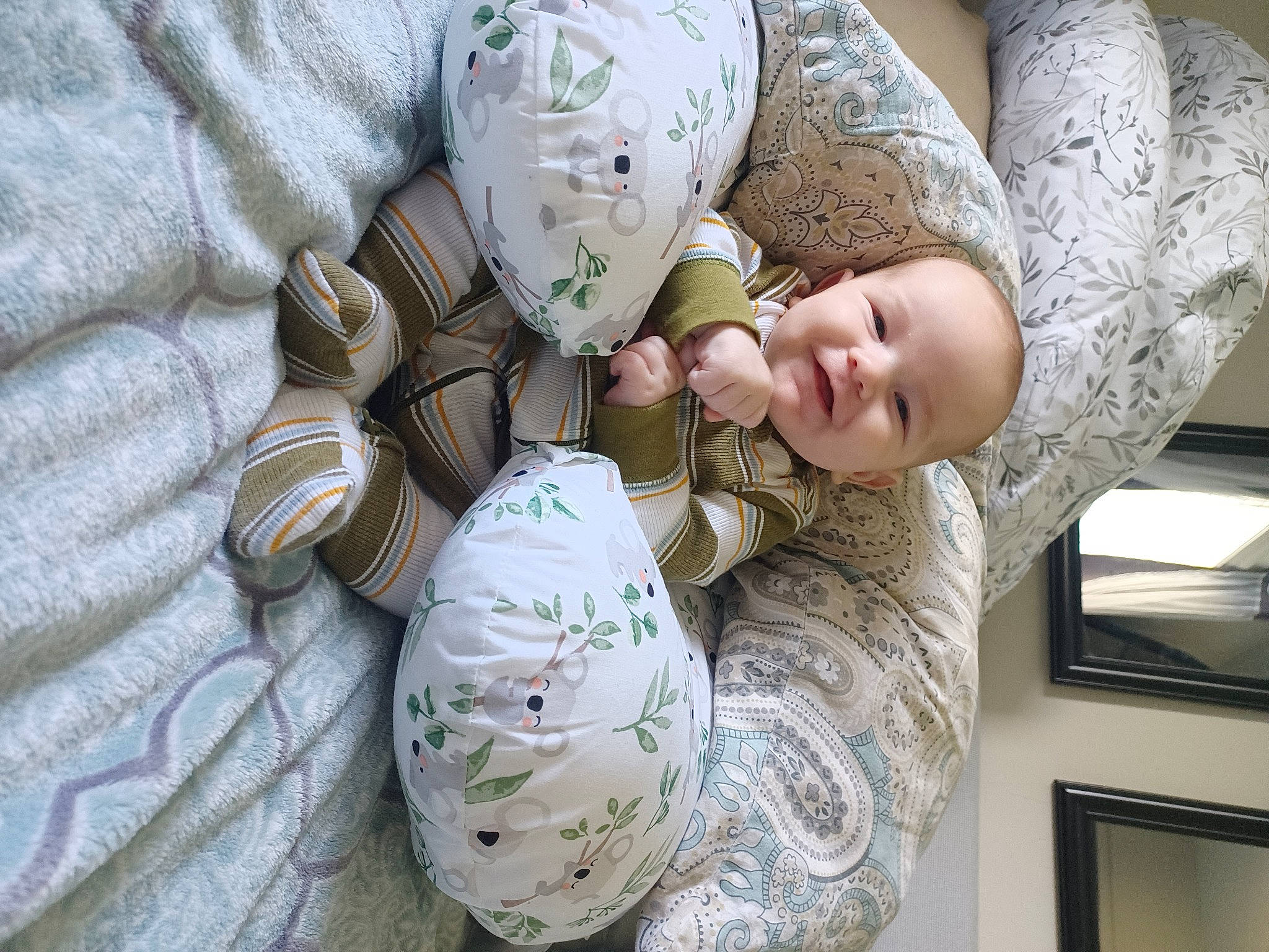 Reese joined the competition — help win amazing prizes! baby, baby_products, baby_toddler_clothing, child, comfort, event, happy, hat, headgear, joy, linens, nap, pattern, person, room, sitting, sleep, toddler, tree