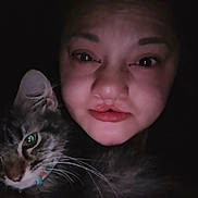 Louise joined the competition — help win amazing prizes! abyssinian, animal, baby, bodypart, cat, face, finger, hand, happy, head, kitten, manx, mouth, person, pet, photography, portrait, selfie, siamese, smile