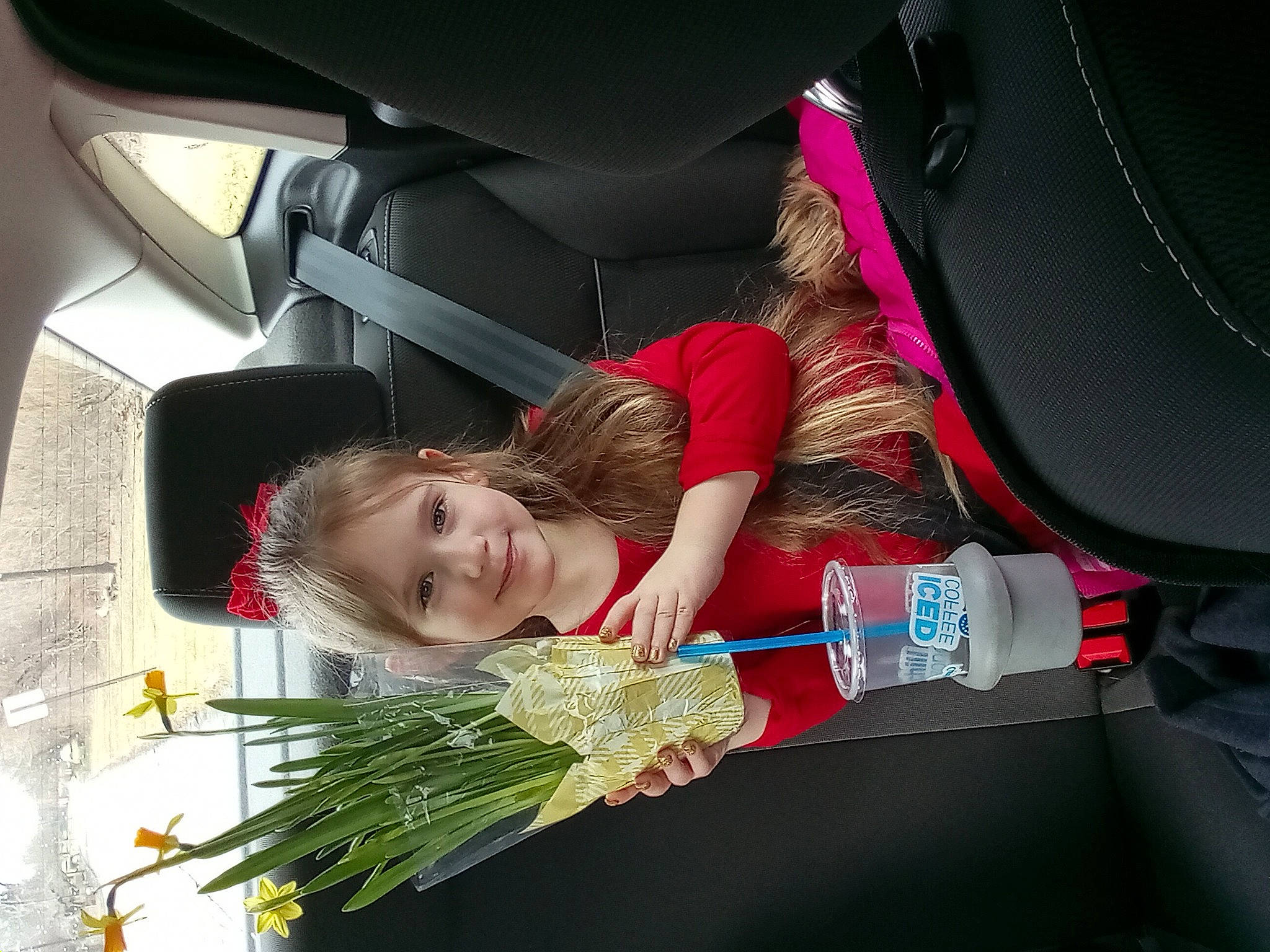 Madisyn joined the competition — help win amazing prizes! auto_part, automotive_design, automotive_exterior, car, car_seat, dress, event, flower, flower_arranging, fun, happy, human_leg, joy, motor_vehicle, person, personal_luxury_car, plant, smile, tree, vehicle