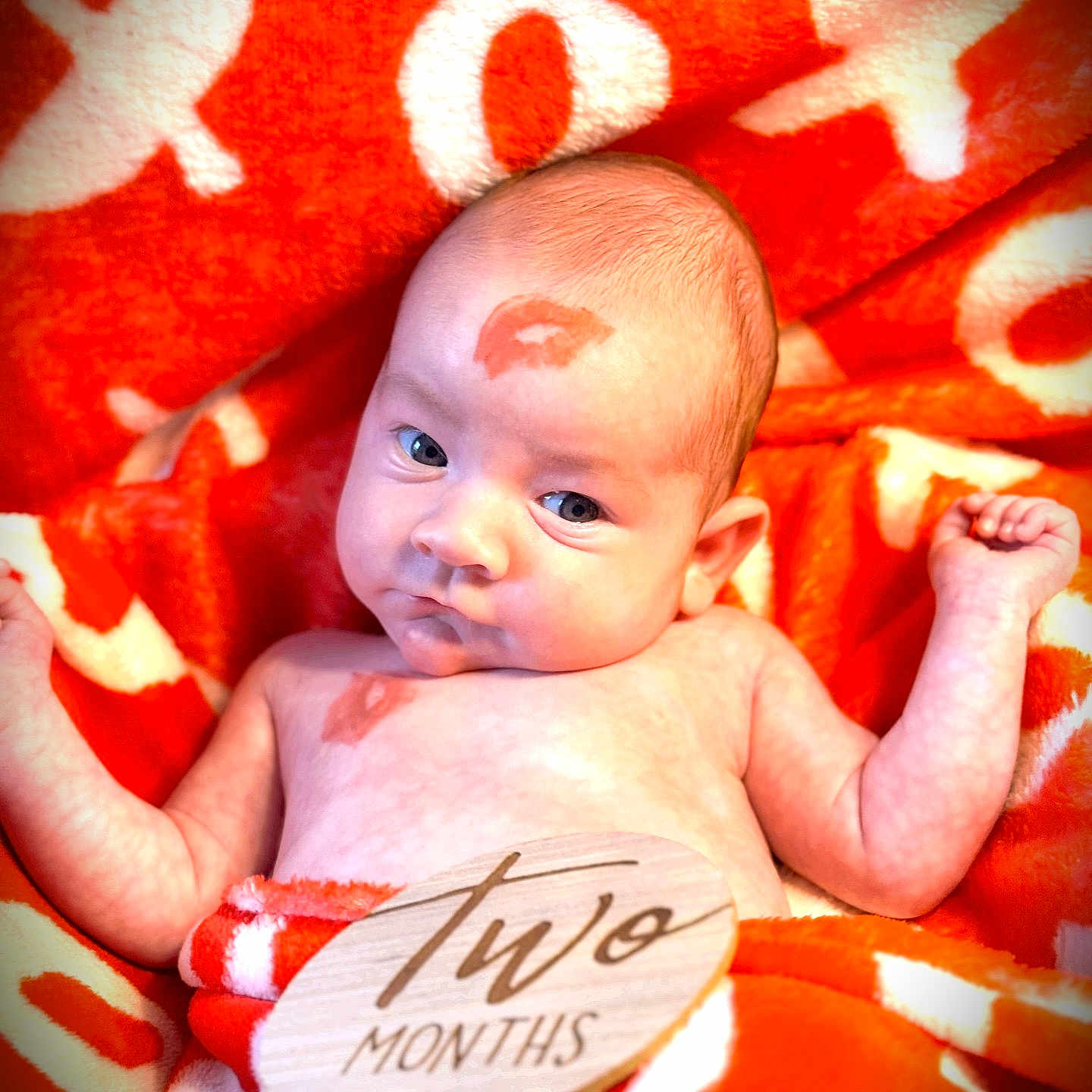 Logan joined the competition — help win amazing prizes! baby, bed, blanket, bodypart, clothing, cushion, face, finger, furniture, hand, head, homedecor, indoors, newborn, person, photography, portrait, quilt, t_shirt, towel