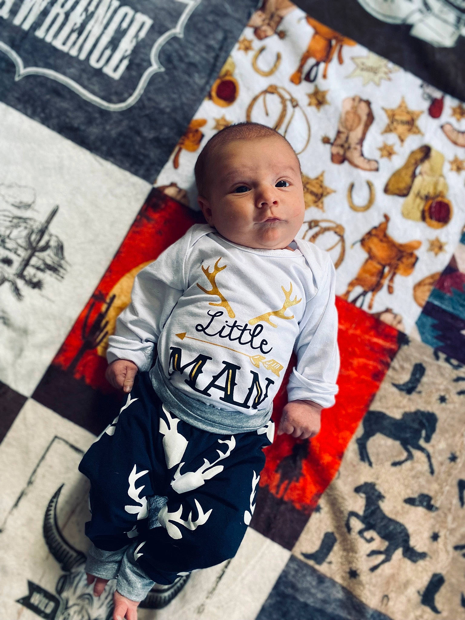 Lawrence joined the competition — help win amazing prizes! art, baby, baby_toddler_clothing, carmine, child, cool, design, flooring, font, happy, human, jersey, linens, pattern, person, sleeve, snapshot, sportswear, t_shirt, textile