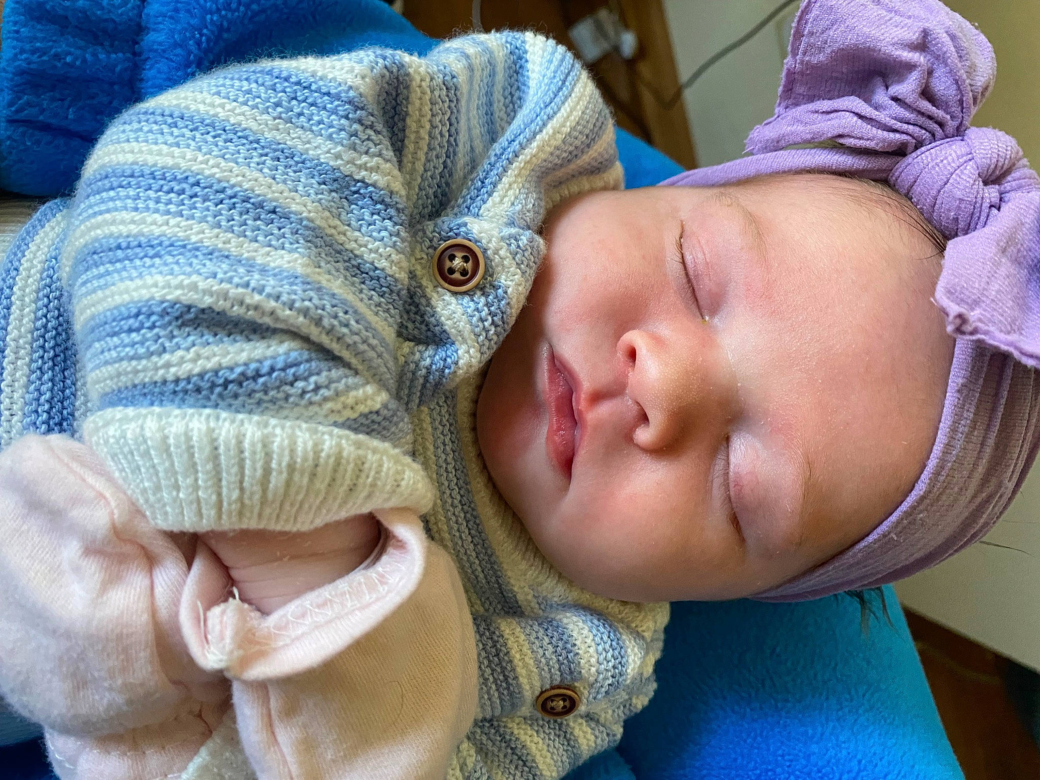 Gracelyn joined the competition — help win amazing prizes! baby, baby_sleeping, baby_toddler_clothing, cheek, chin, comfort, eye, face, hand, head, headgear, human_body, iris, lip, mouth, nose, person, skin, sleeve, textile
