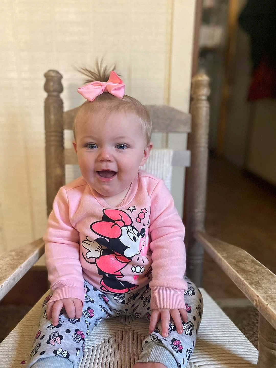Crystal is registered to the contest to win money with this photo: baby, baby_toddler_clothing, child, fashion_accessory, happy, headband, iris, jewellery, magenta, necklace, pattern, person, pink, plant, sitting, sleeve, smile, t_shirt, thigh, toddler