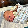 Kinleigh is registered to the contest to win money with this photo: newborn, baby, infant, swaddled, blanket, floral_pattern, white, soft, bed, sleeping, cute, small, child, face, head, hospital, wrapped, portrait, fresh, resting