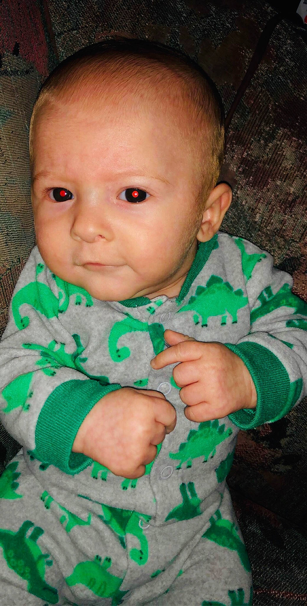 Kodi is registered to the contest to win money with this photo: baby, cheek, child, chin, eye, face, finger, forehead, green, head, iris, lip, mouth, nose, person, skin, smile, toddler