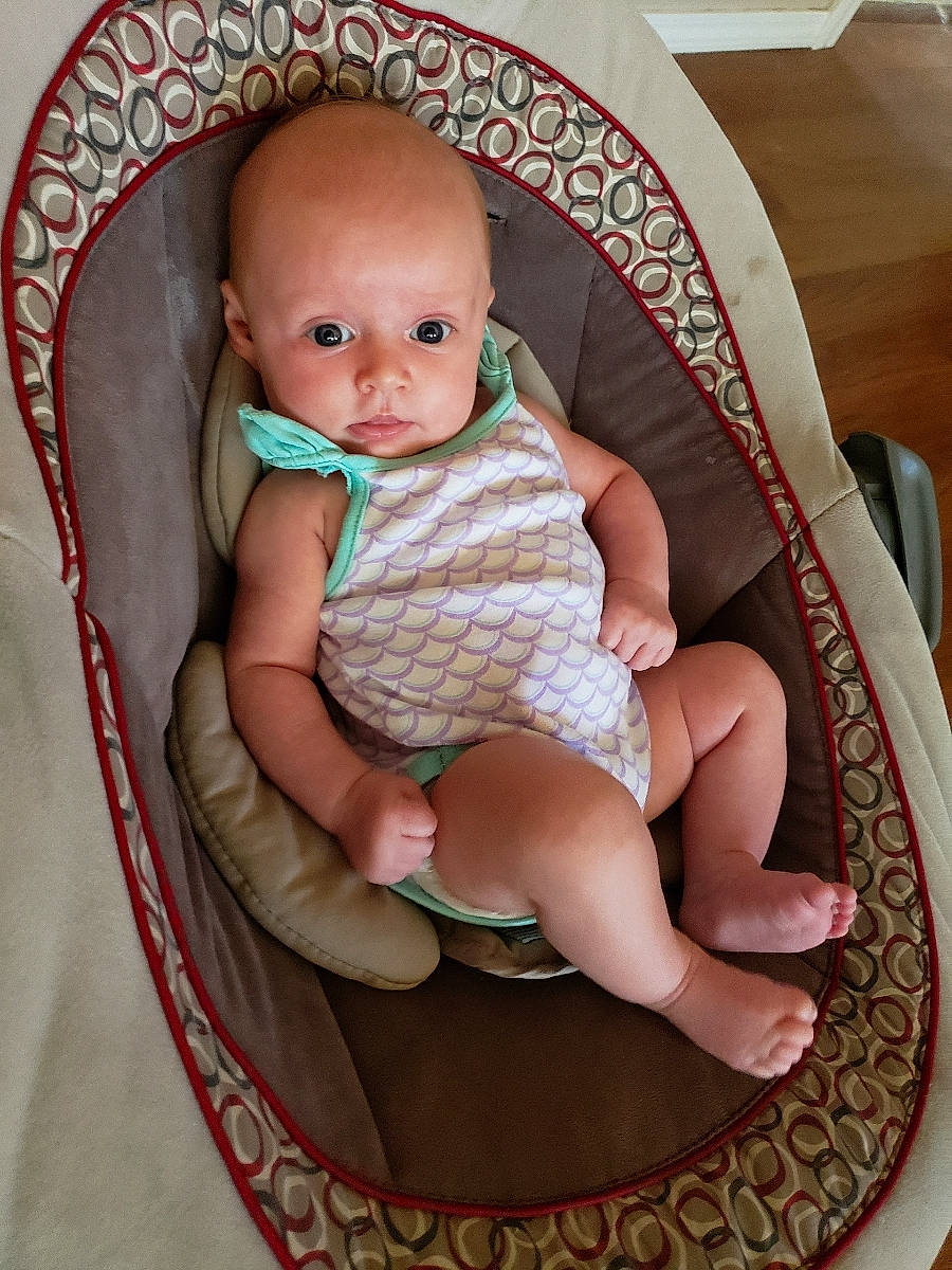 Fallon is registered to the contest to win money with this photo: baby, baby_products, baby_safety, child, comfort, person, product, skin, toddler