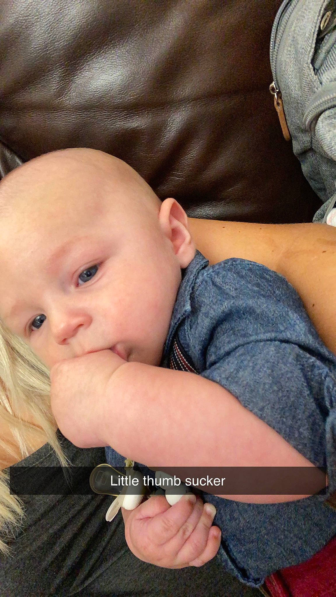 Creed is registered to the contest to win money with this photo: baby, baby_toddler_clothing, cheek, comfort, eye, eyelash, face, finger, gesture, hand, head, human, iris, lip, mouth, nose, person, skin, sleeve, thumb