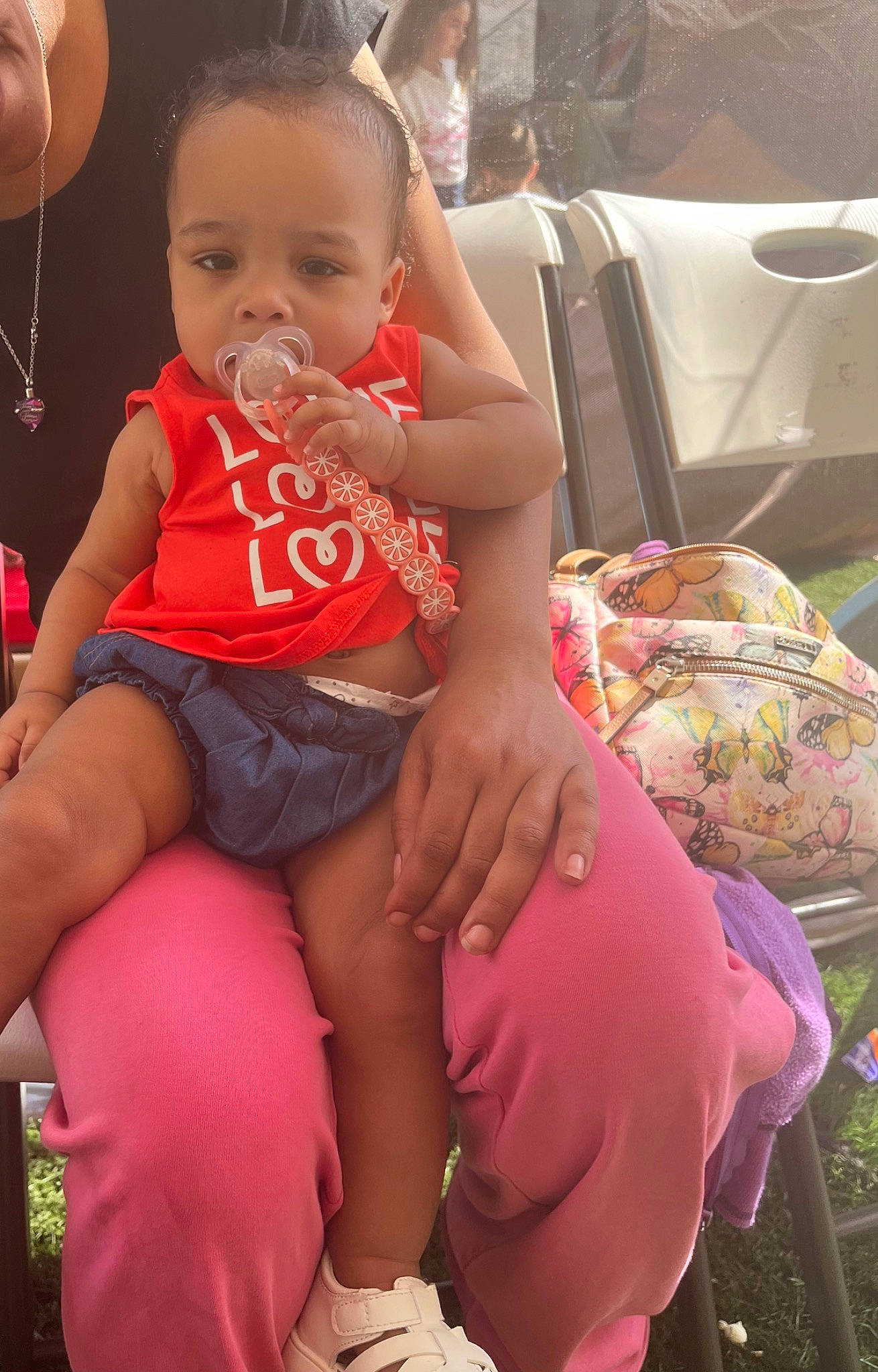 Dyonnah joined the competition — help win amazing prizes! abdomen, baby, baby_toddler_clothing, chest, child, eye, foot, fun, hair, happy, human_leg, knee, lap, person, pink, skin, sock, thigh, thumb, toddler