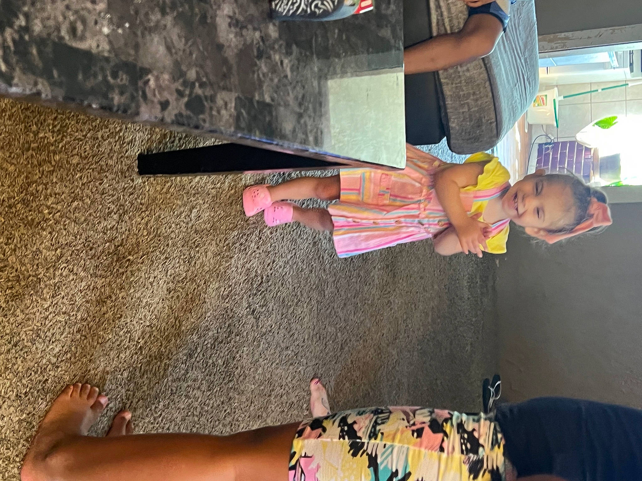 Kaykay joined the competition — help win amazing prizes! baby, baby_toddler_clothing, black, calf, child, finger, flooring, foot, fun, human_body, human_leg, joy, knee, leg, nail, person, pink, play, thigh, thumb